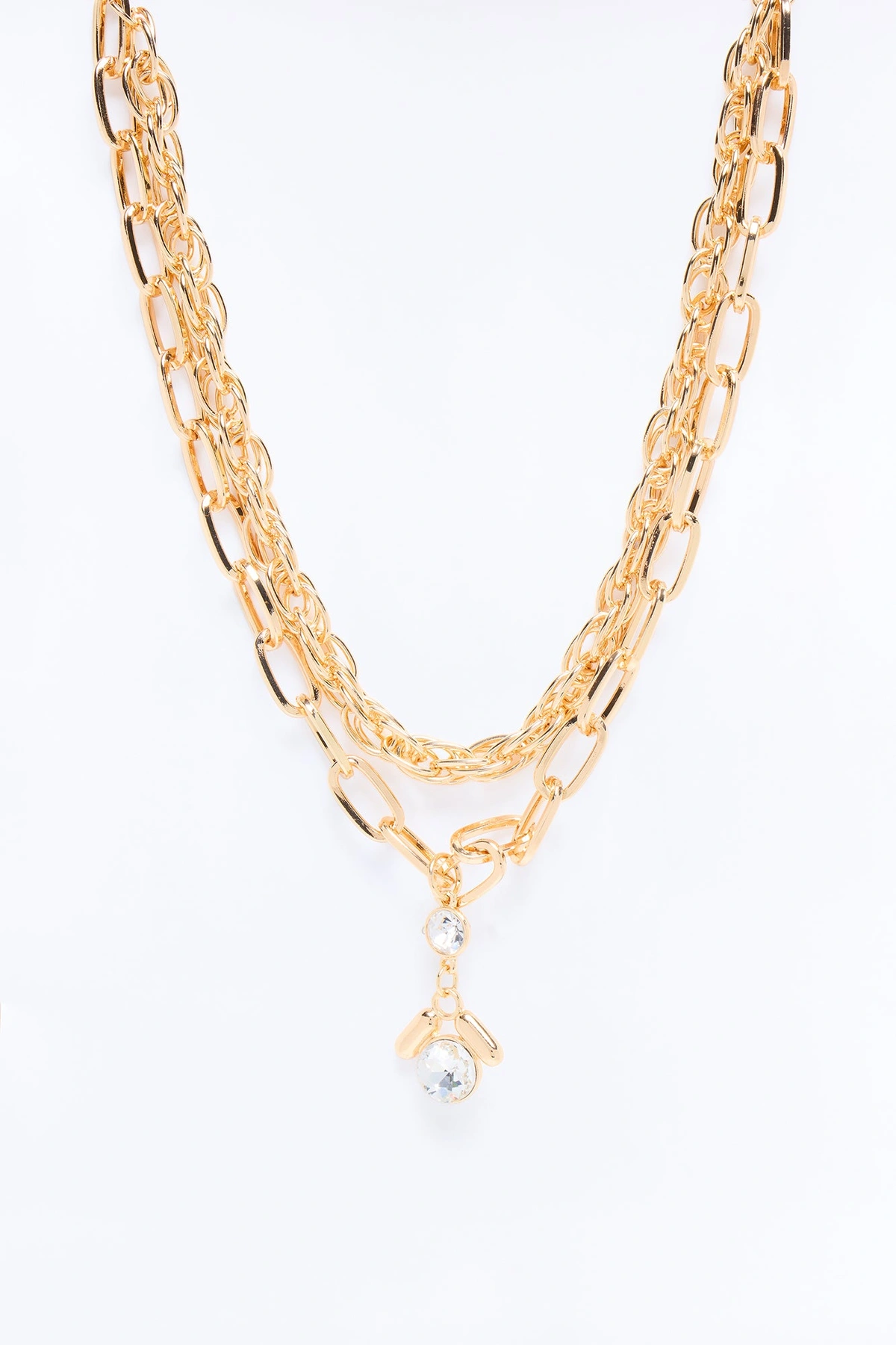 Every Word You Said Layered Necklace - Gold — Dourado