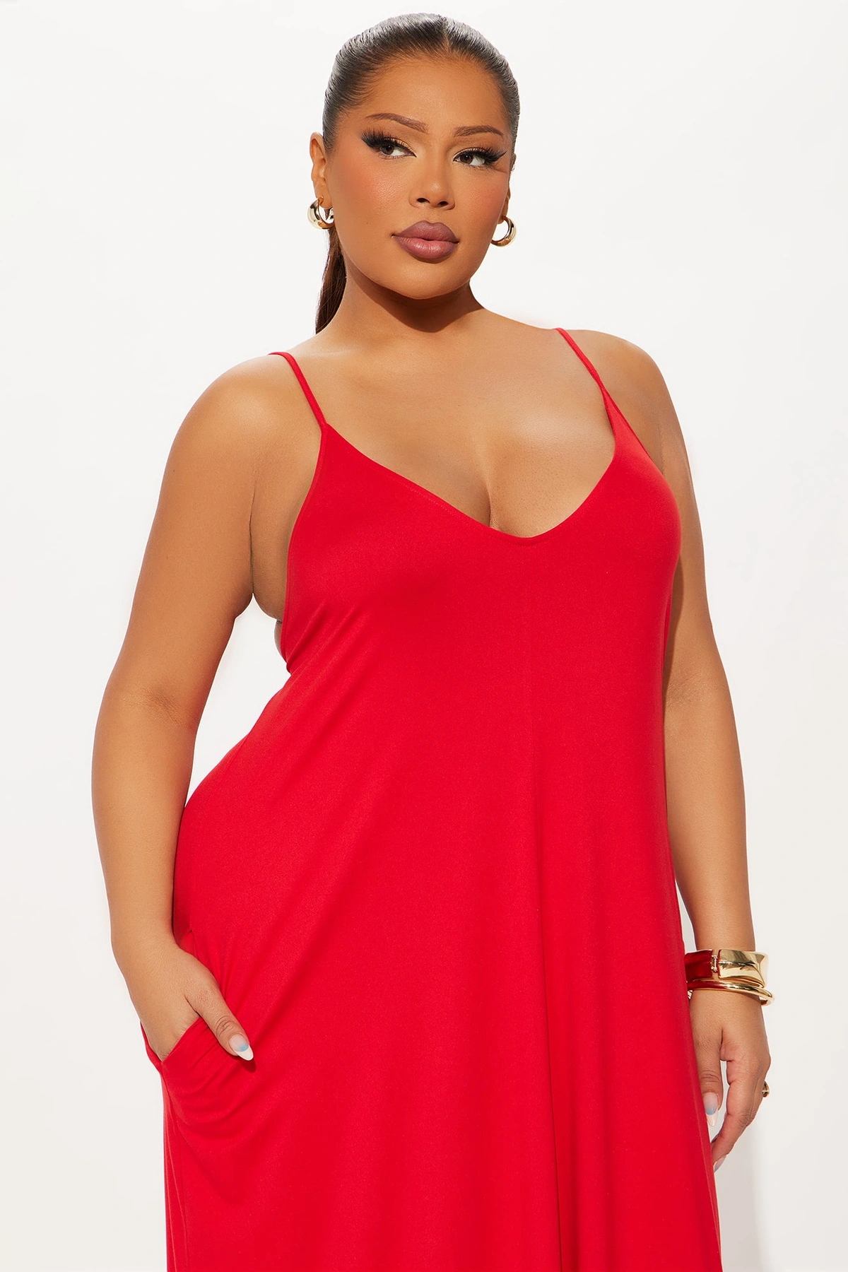 Simple Saturday Maxi Dress - Red — Vermelho