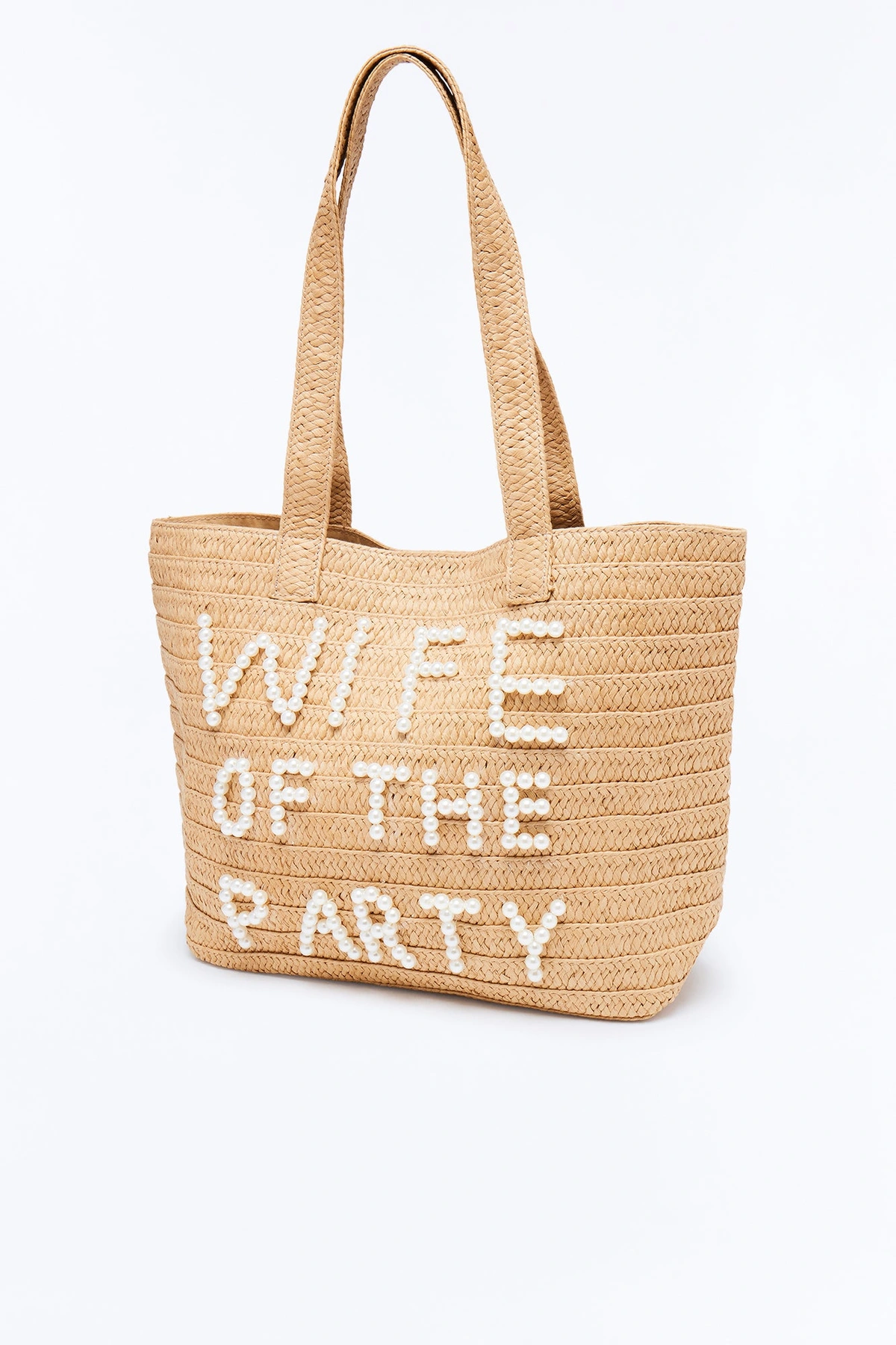 Wife Of The Party Straw Tote - Natural/Combo — Natural/combinação