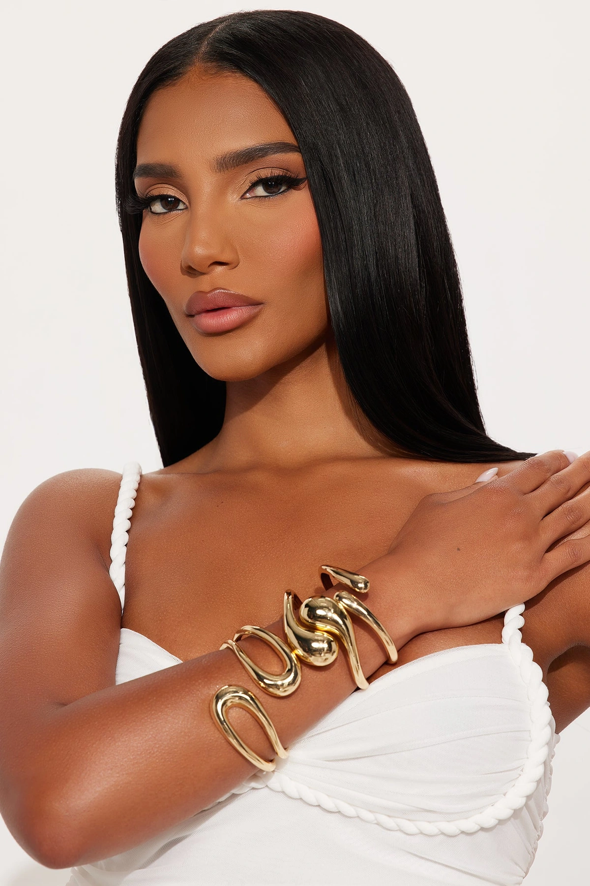 Jude Abstract 3 Piece Bracelet Set - Gold — Dourado