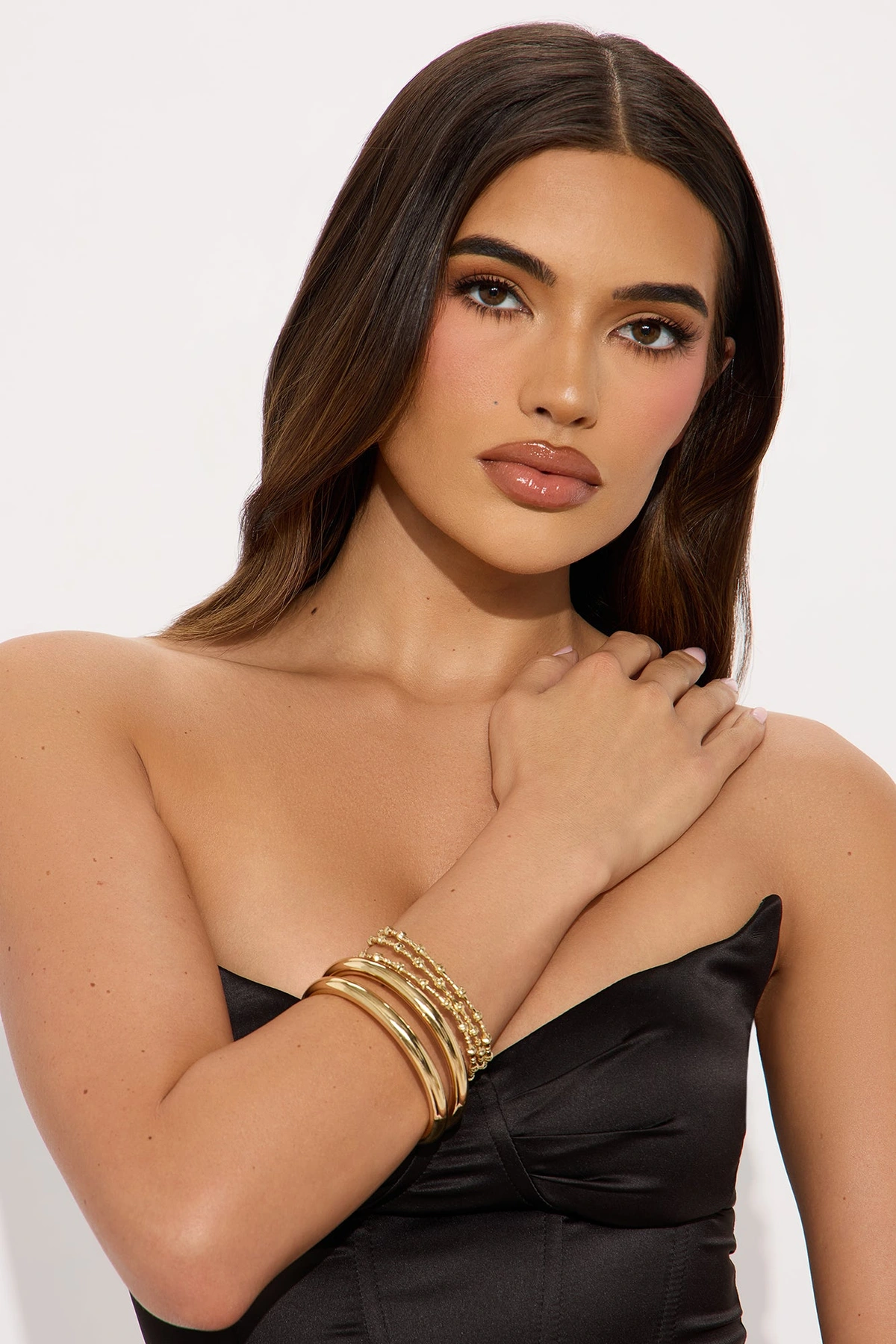 Polly 5 Piece Bangle Set - Gold — Dourado