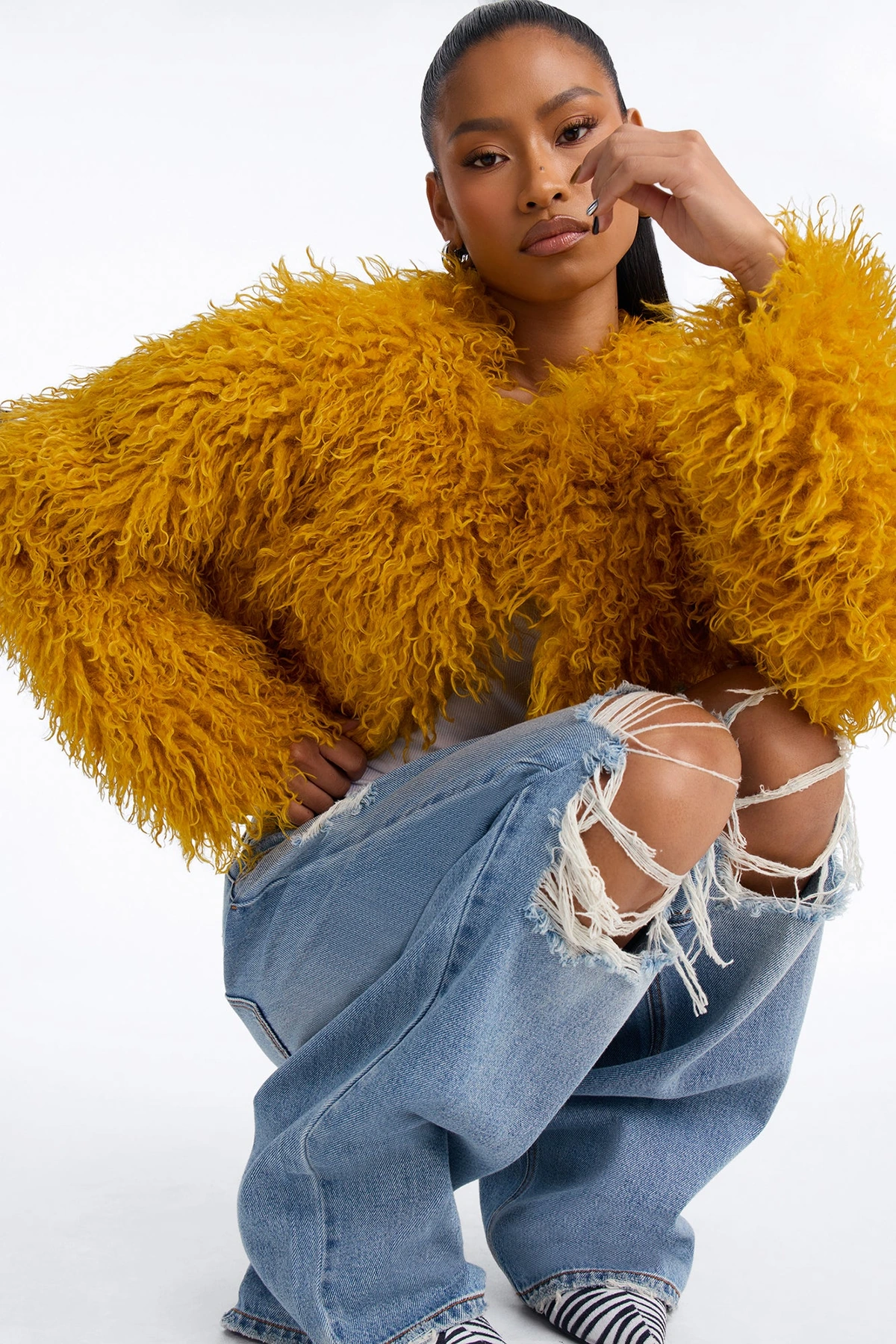 Sydney Faux Fur Coat - Honey — Honey