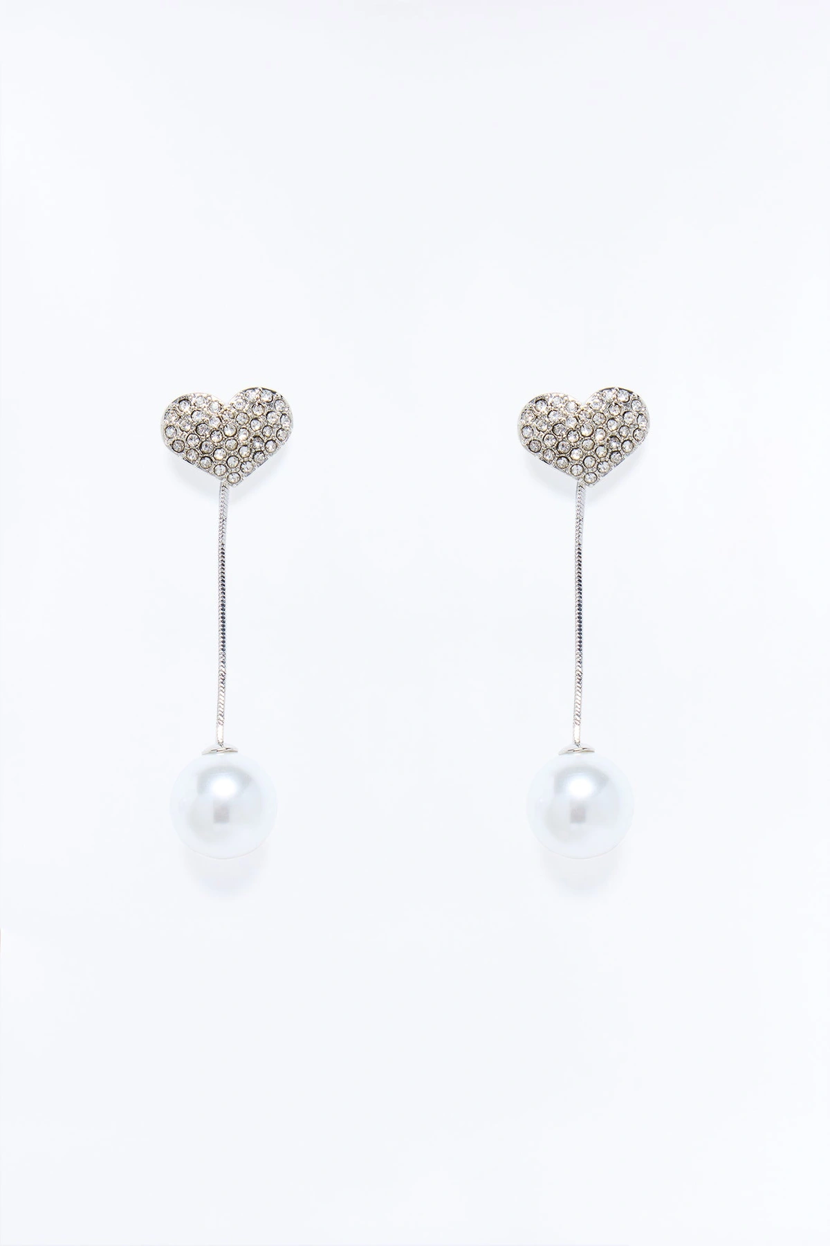 Your Heart Drop Earrings - Silver — Prateado