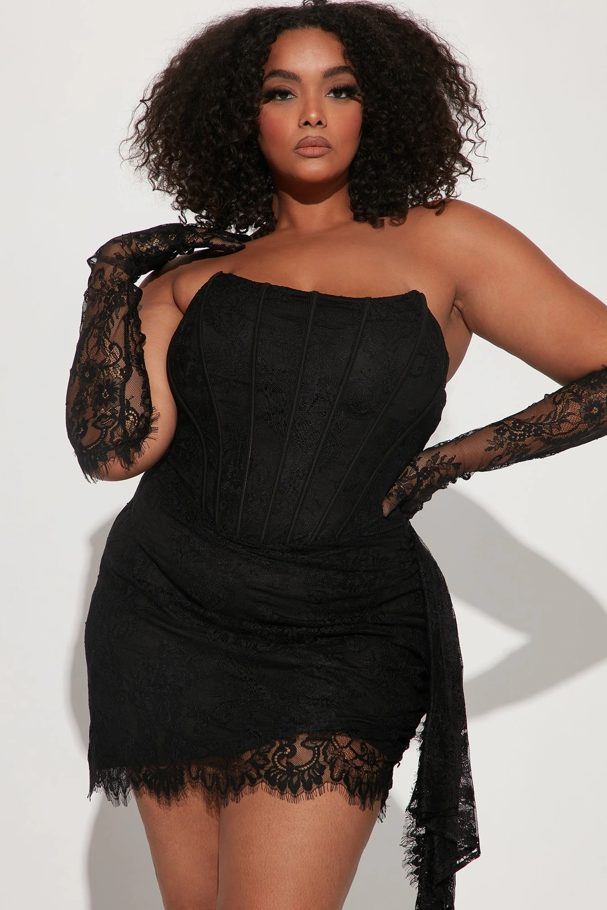 Always Sweet Corset Mini Dress Set - Black — Preto