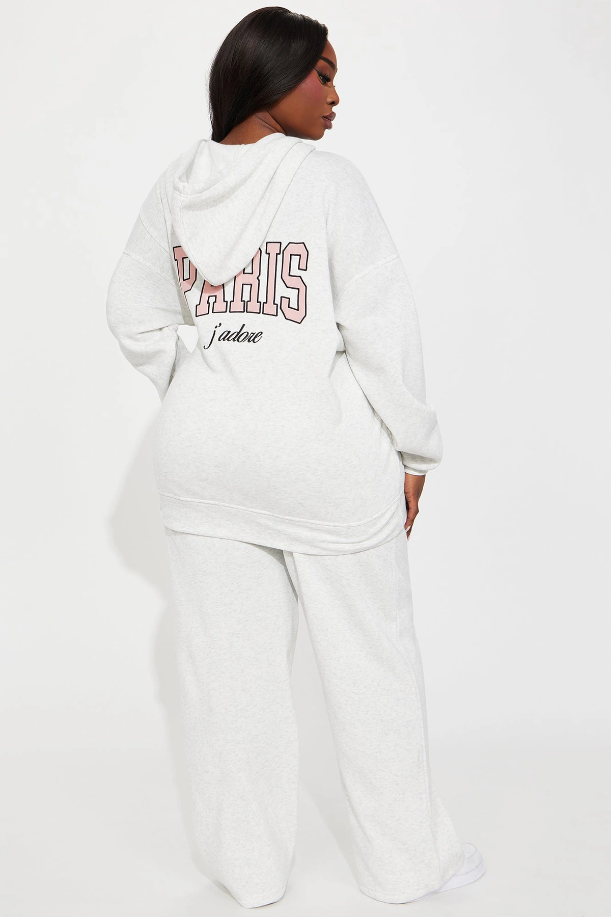 Jadore Fleece Pant Set - Heather Grey — Cinzento mesclado