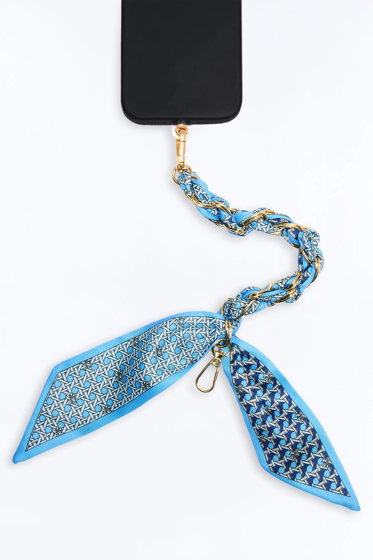 By The Water Phone Scarf Wristlet - Blue/combo — Azul/combinação