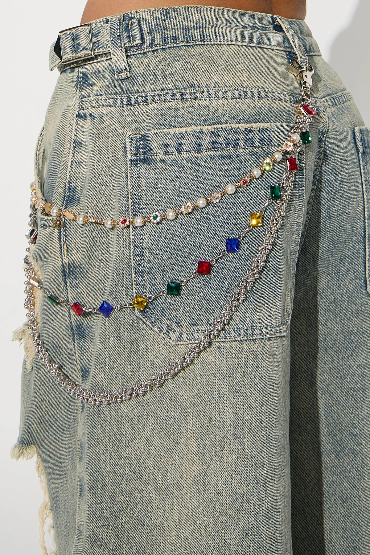 Never Losing Pant Chain - Silver/Multi — Prateado/Multicolor