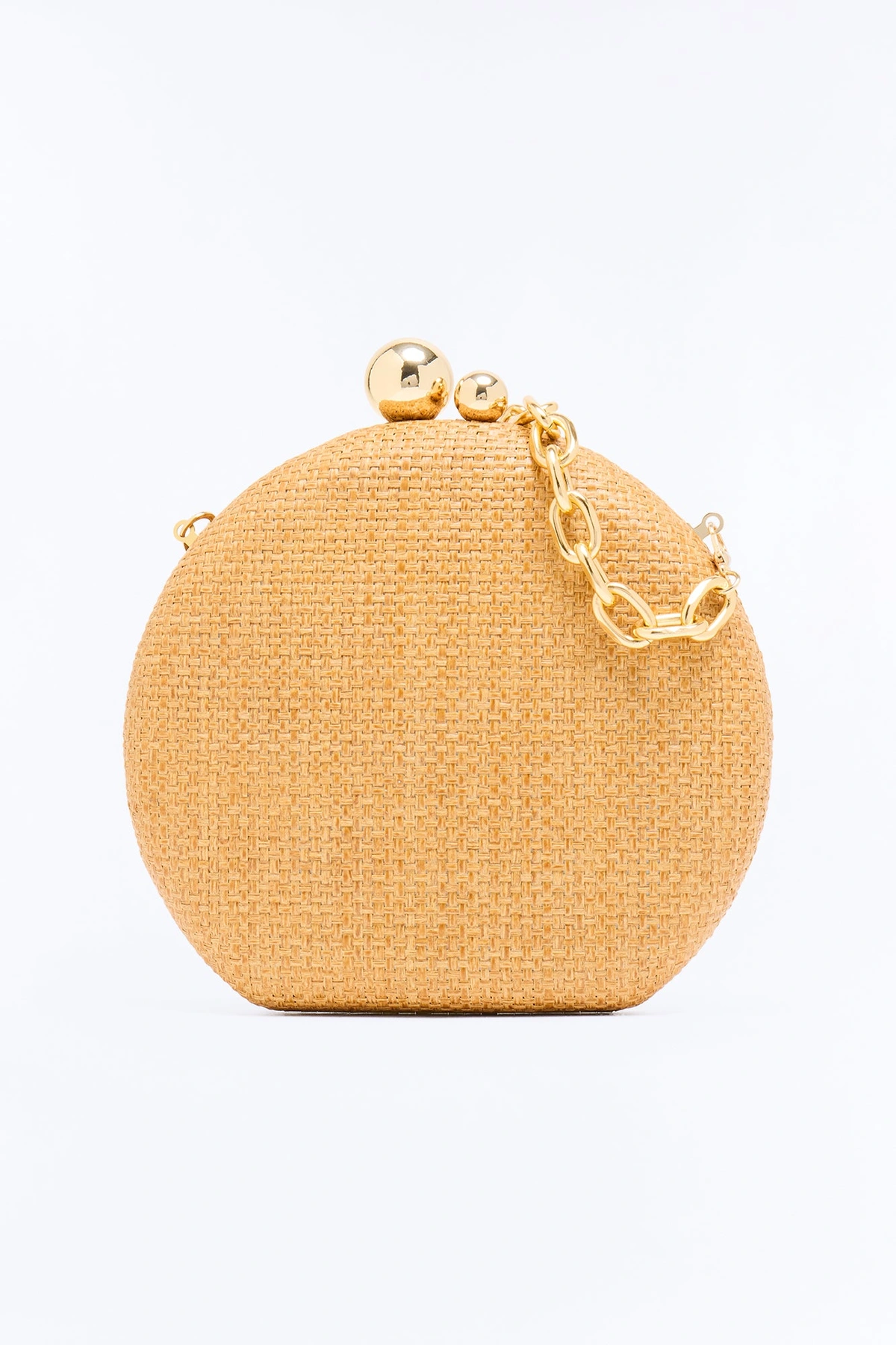 Playa Del Carmen Straw Clutch - Tan — Castanho-claro