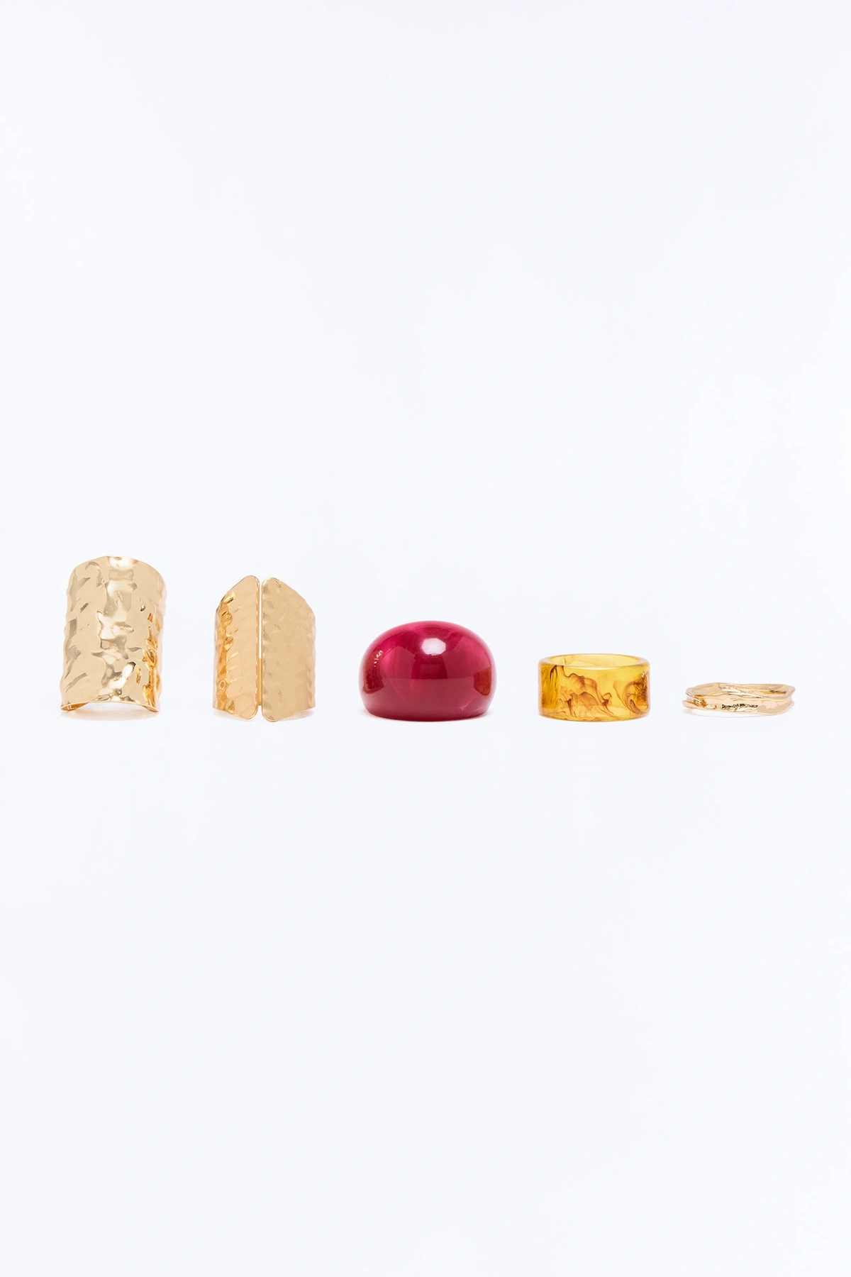 Everything Is Changing 5 Piece Ring Set - Gold/combo — Dourado/combinação