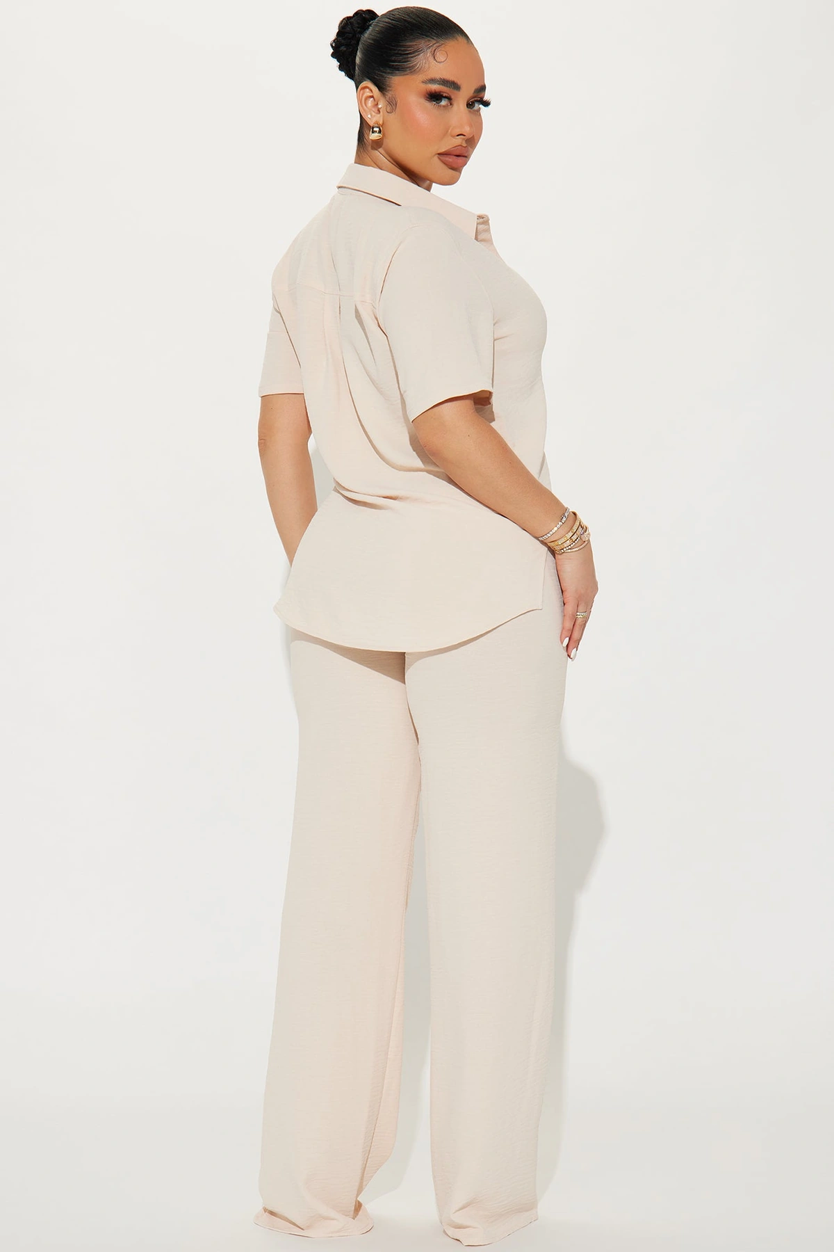 Makenzie Short Sleeve Pant Set - Oatmeal — Aveia