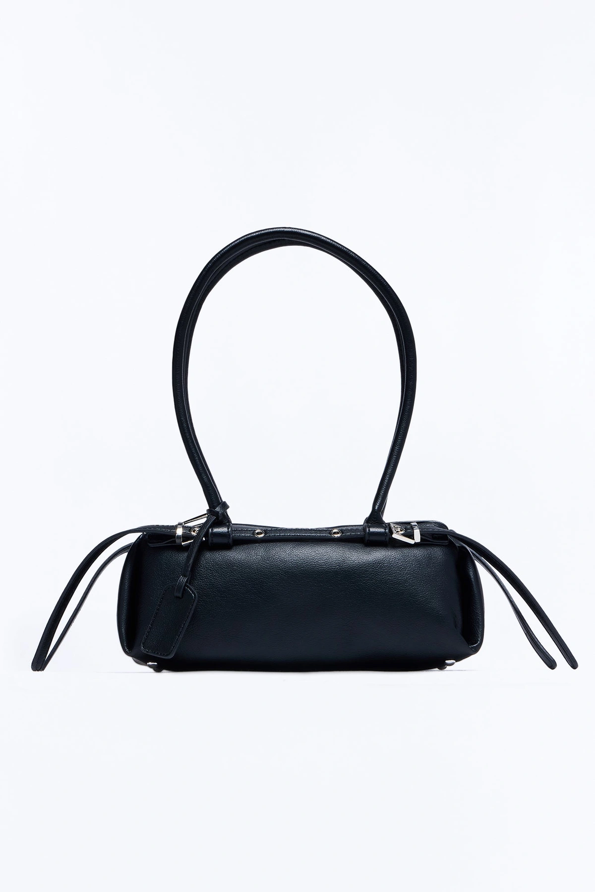 Never Lost Faux Leather Shoulder Handbag - Black — Preto