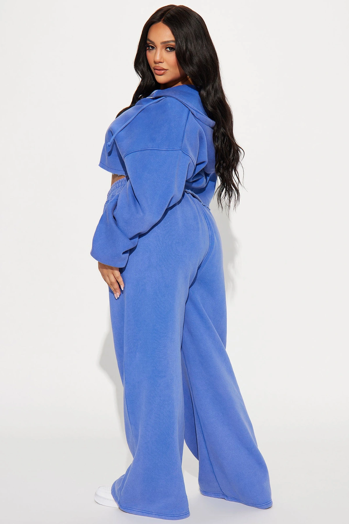 On The Go Fleece Pant Set - Blue — Azul