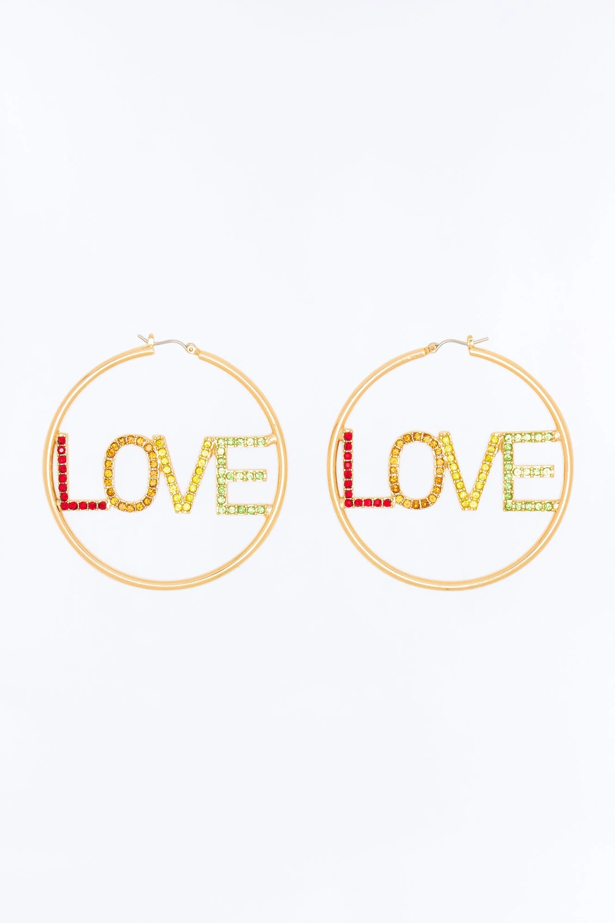 Love Out Loud Hoop Earrings - Multi Color — Multicolor