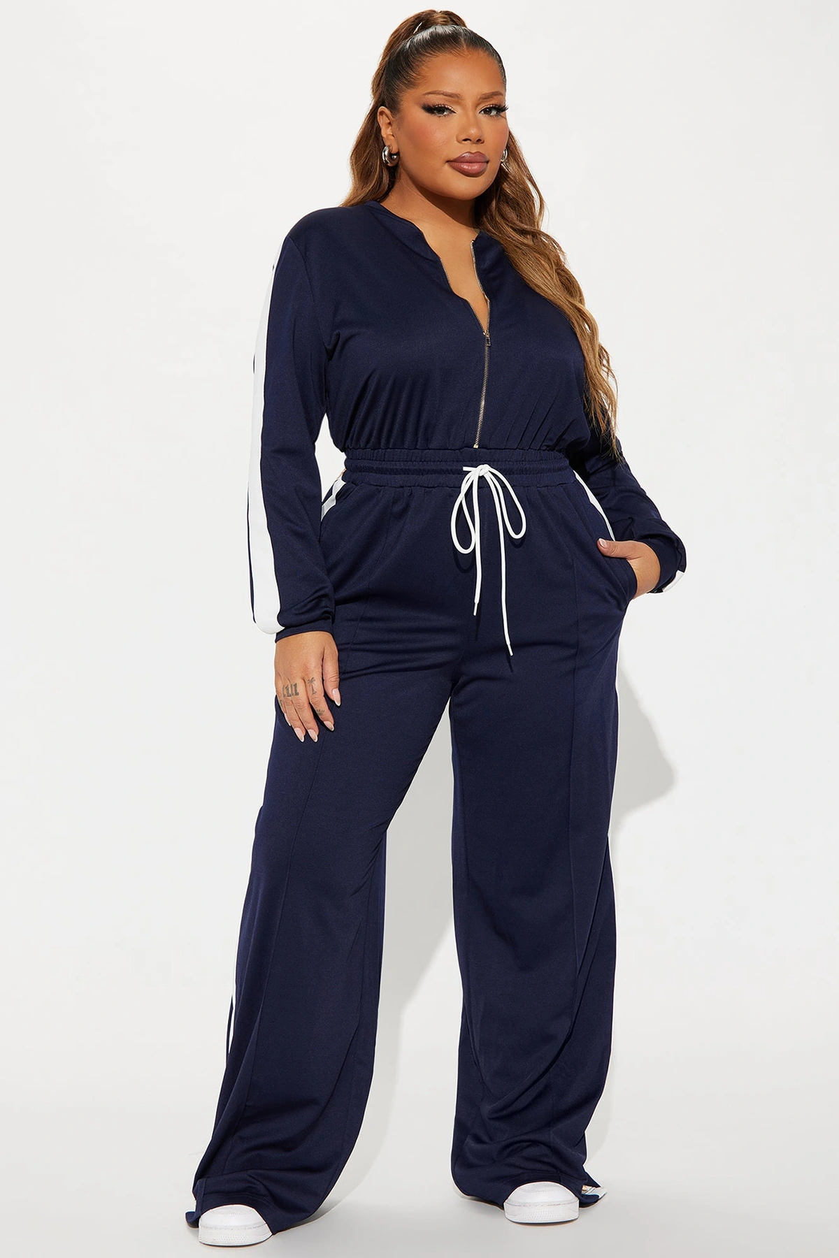 Lianna Jumpsuit - Navy — Azul-marinho