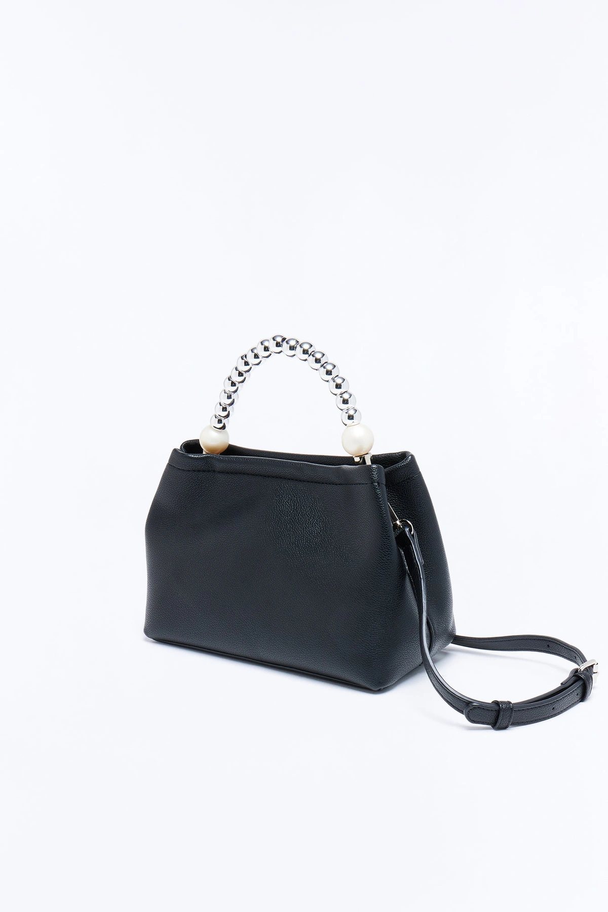Under The Moon Faux Leather Crossbody Handbag - Black — Preto