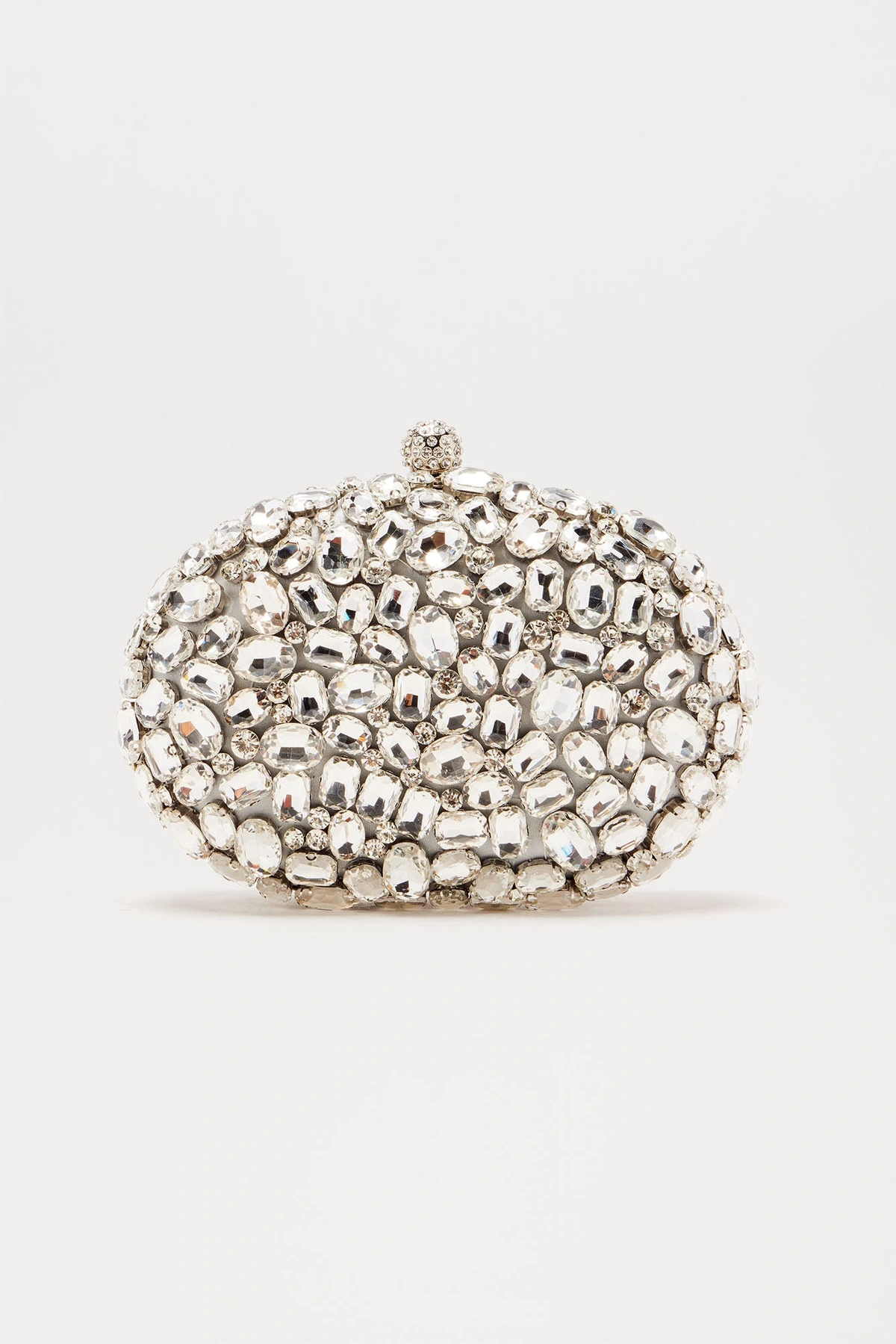 Cut Gems Clutch - Silver — Prateado