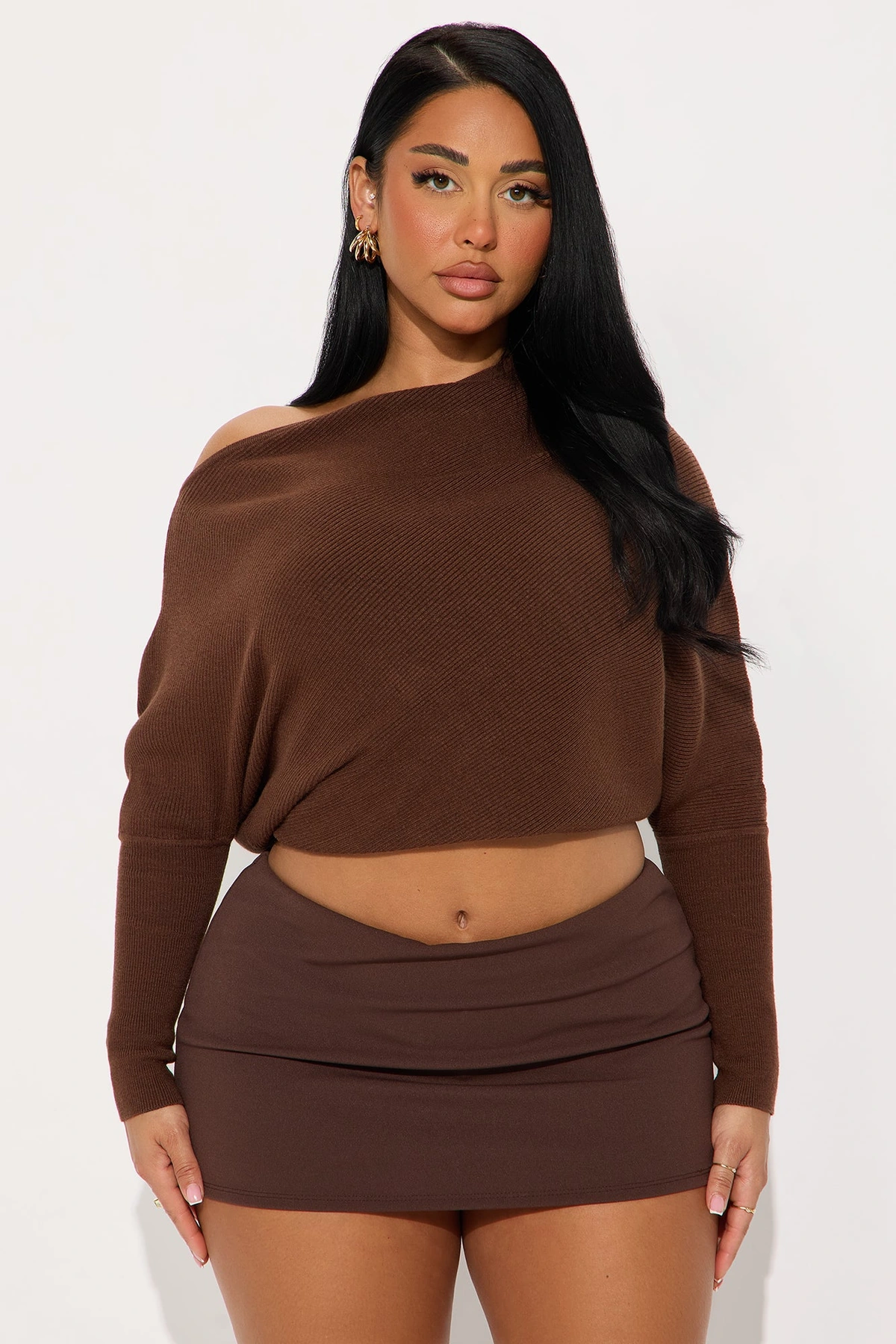 Karly Sweater - Dark Brown — escuro Castanho