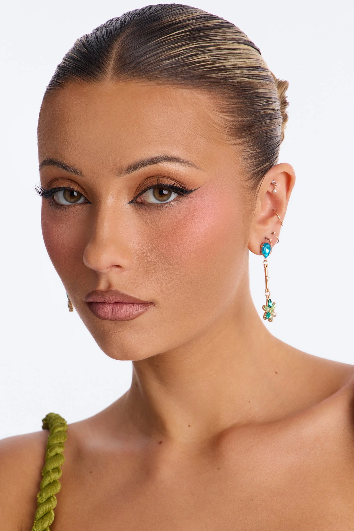 Paradise Bloom Earrings - Blue/combo — Azul/combinação