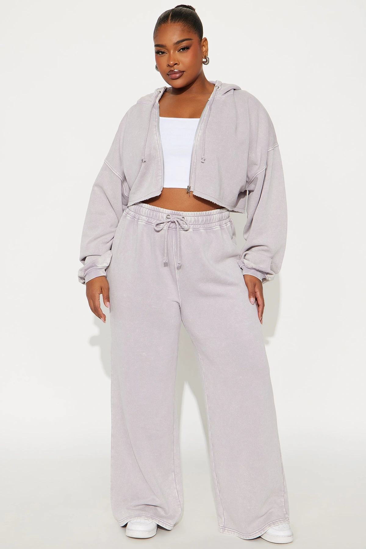 On The Go Fleece Pant Set - Heather/Combo — mesclado/combinação