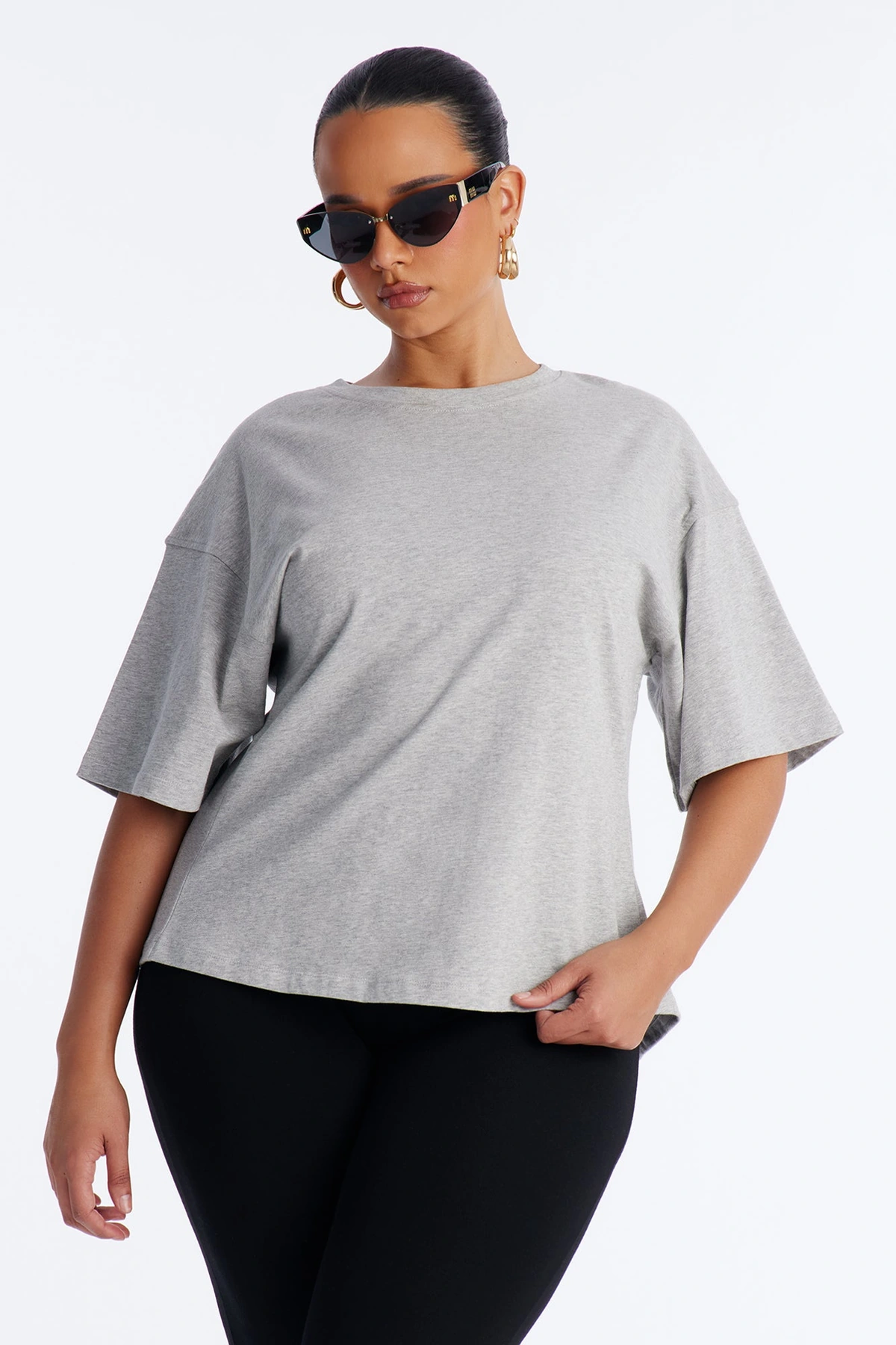 Jayden Fitted T-Shirt - Heather Grey — Cinzento mesclado