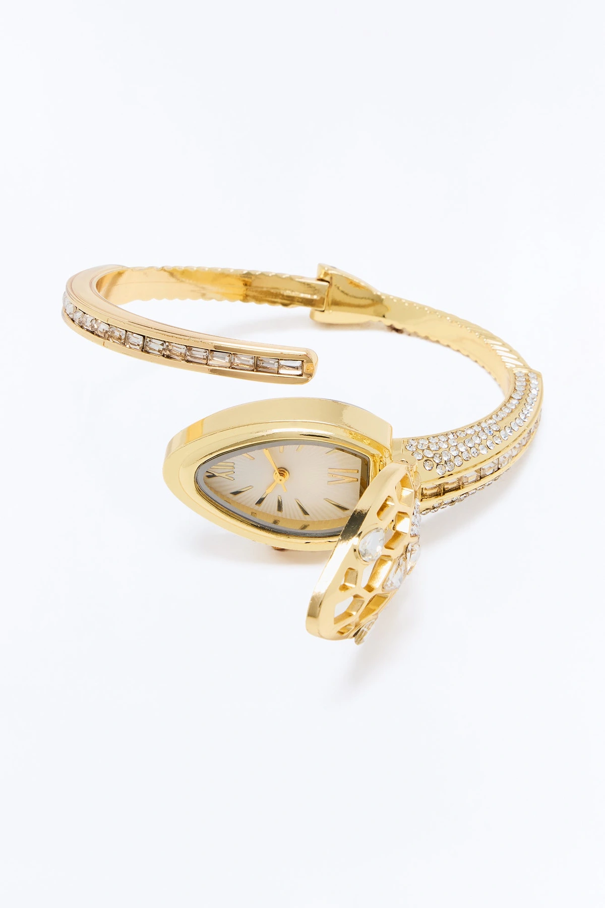 Never Rushed Snake Watch - Gold — Dourado