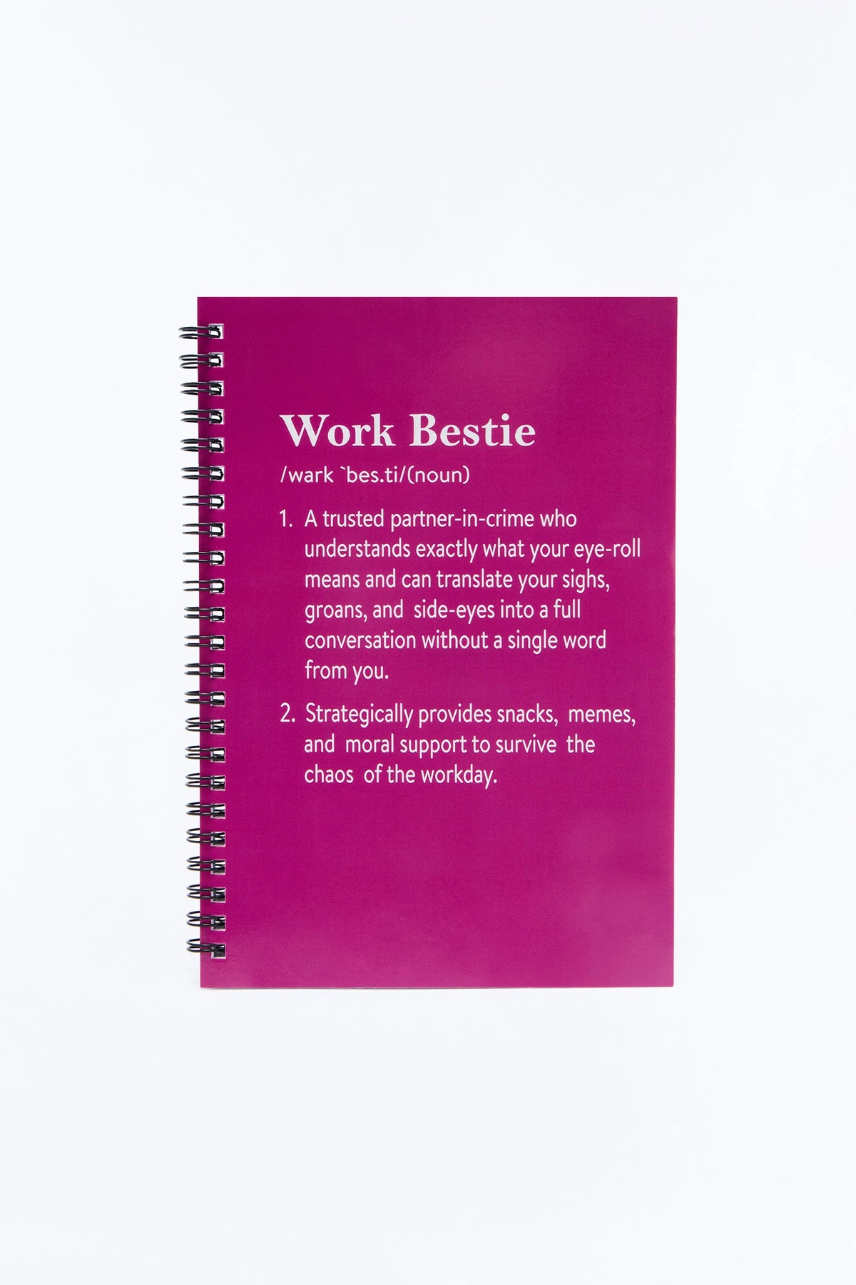 Work Bestie Spiral Notebook - Pink/combo — Rosa/combinação