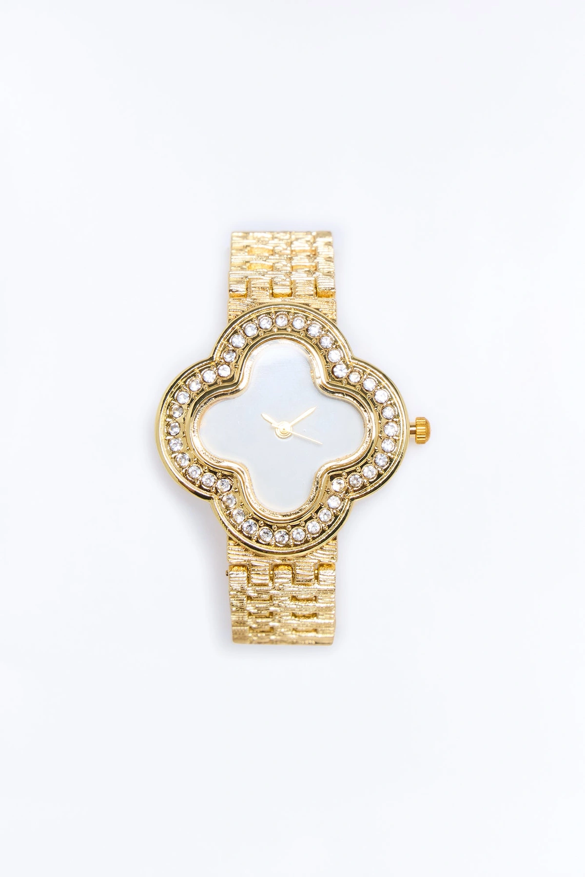 Helena Rhinestone Clover Watch - Gold — Dourado
