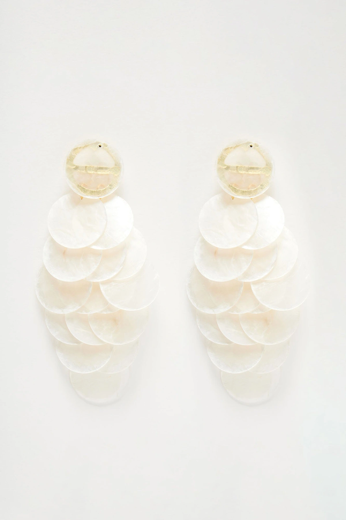 Seaside Dinner Earrings - White/combo — Branco/combinação