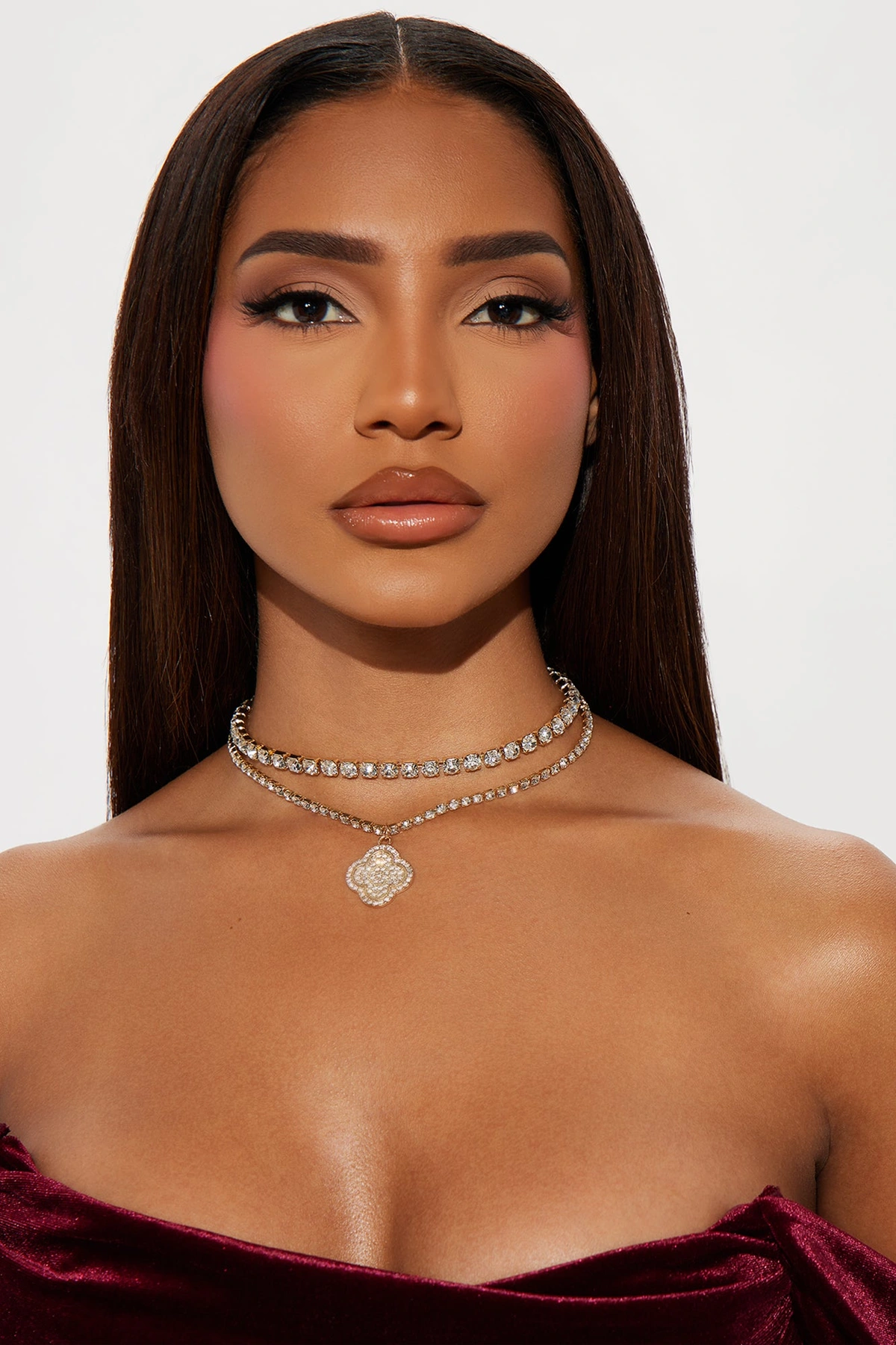 What's New Babe 2 Piece Choker Necklace - Gold — Dourado