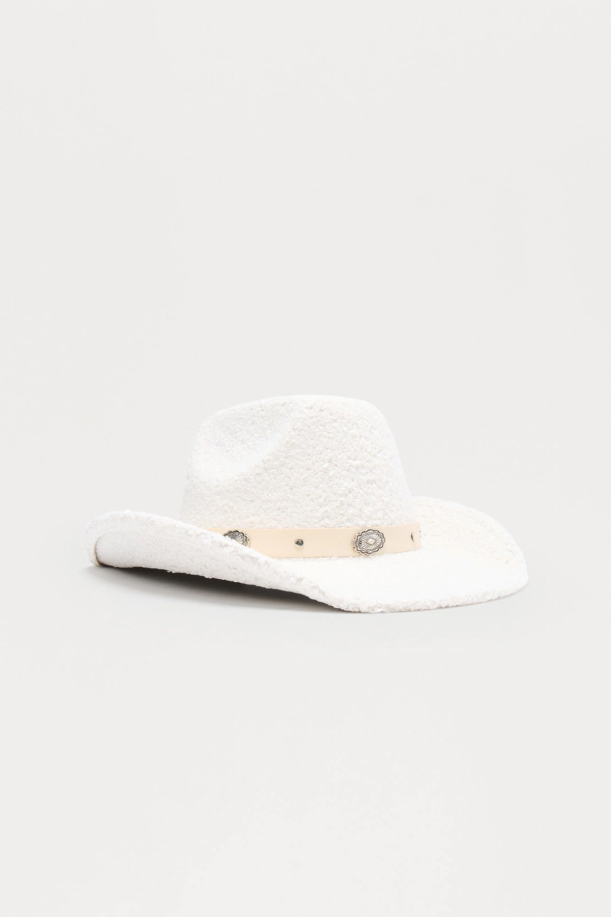 Cozy Cabin Cowboy Hat - White — Branco
