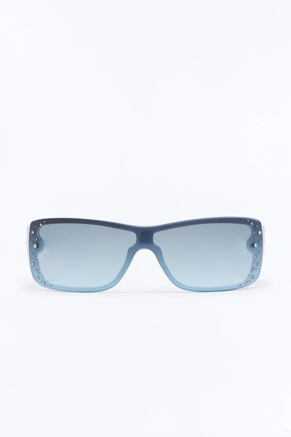 Pop Star Baddie Sunglasses - White/Blue — Branco/Azul