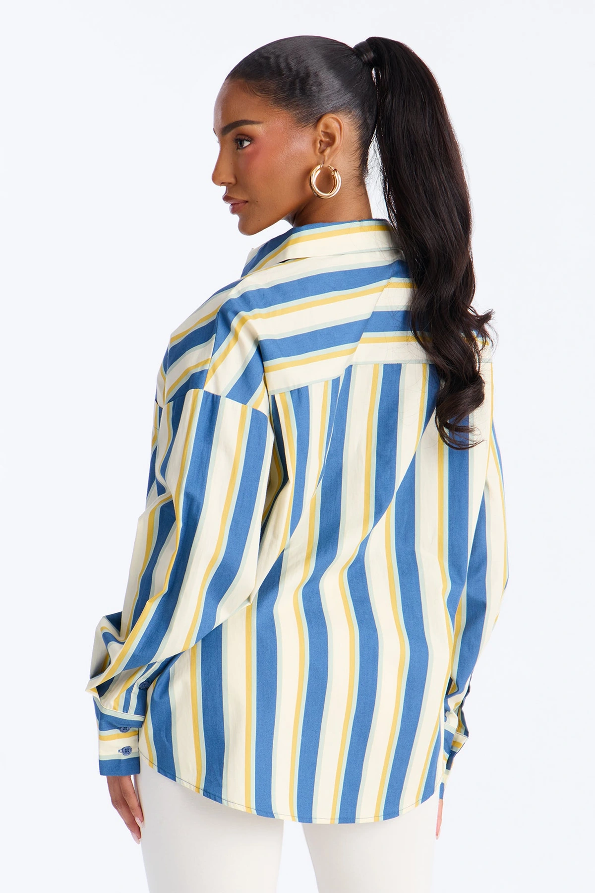 I'm The Main Topic Striped Shirt - Blue/combo — Azul/combinação