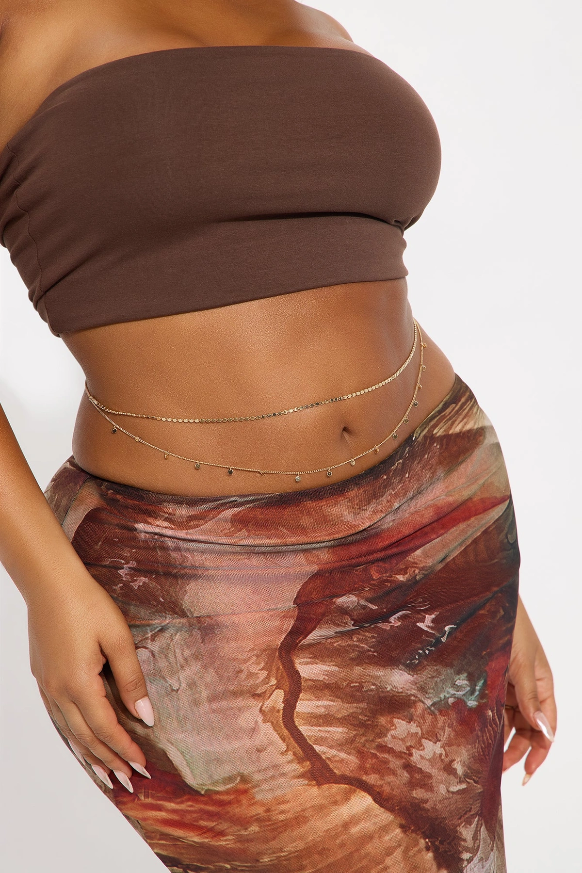 Tropical Vibes Belly Chain - Gold — Dourado