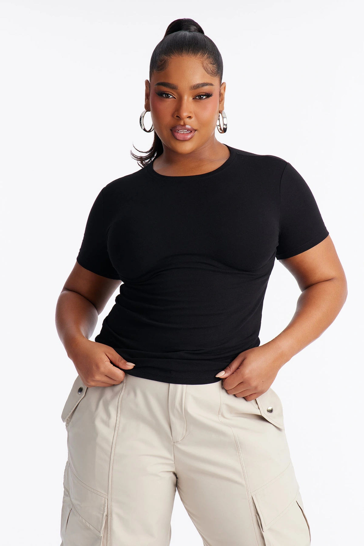 My Everyday Crew Neck Tee - Black — Preto
