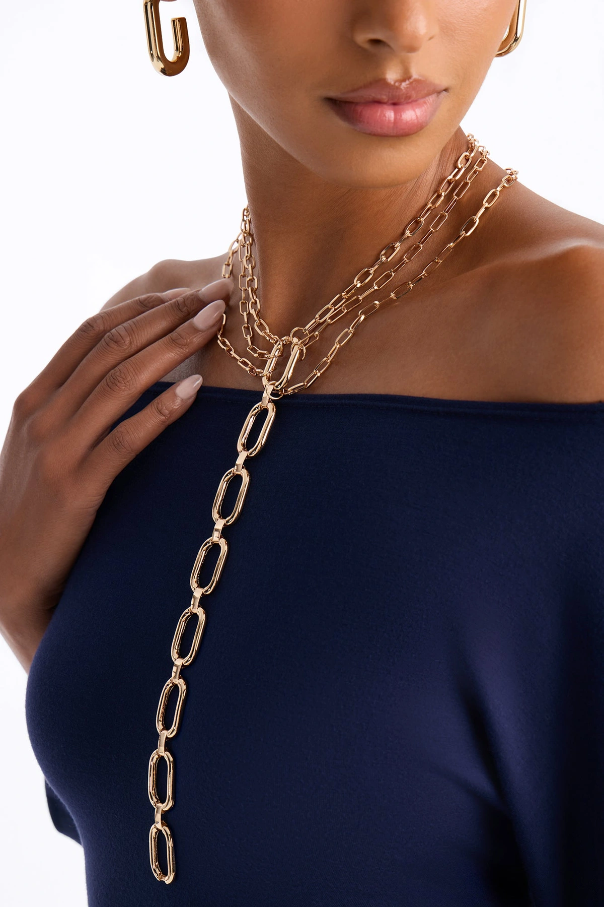 Endless Moments Lariat Necklace - Gold — Dourado