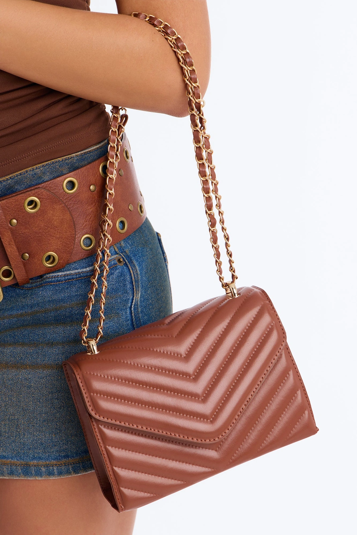 Three Is Better Than One Crossbody Bag - Brown — Castanho