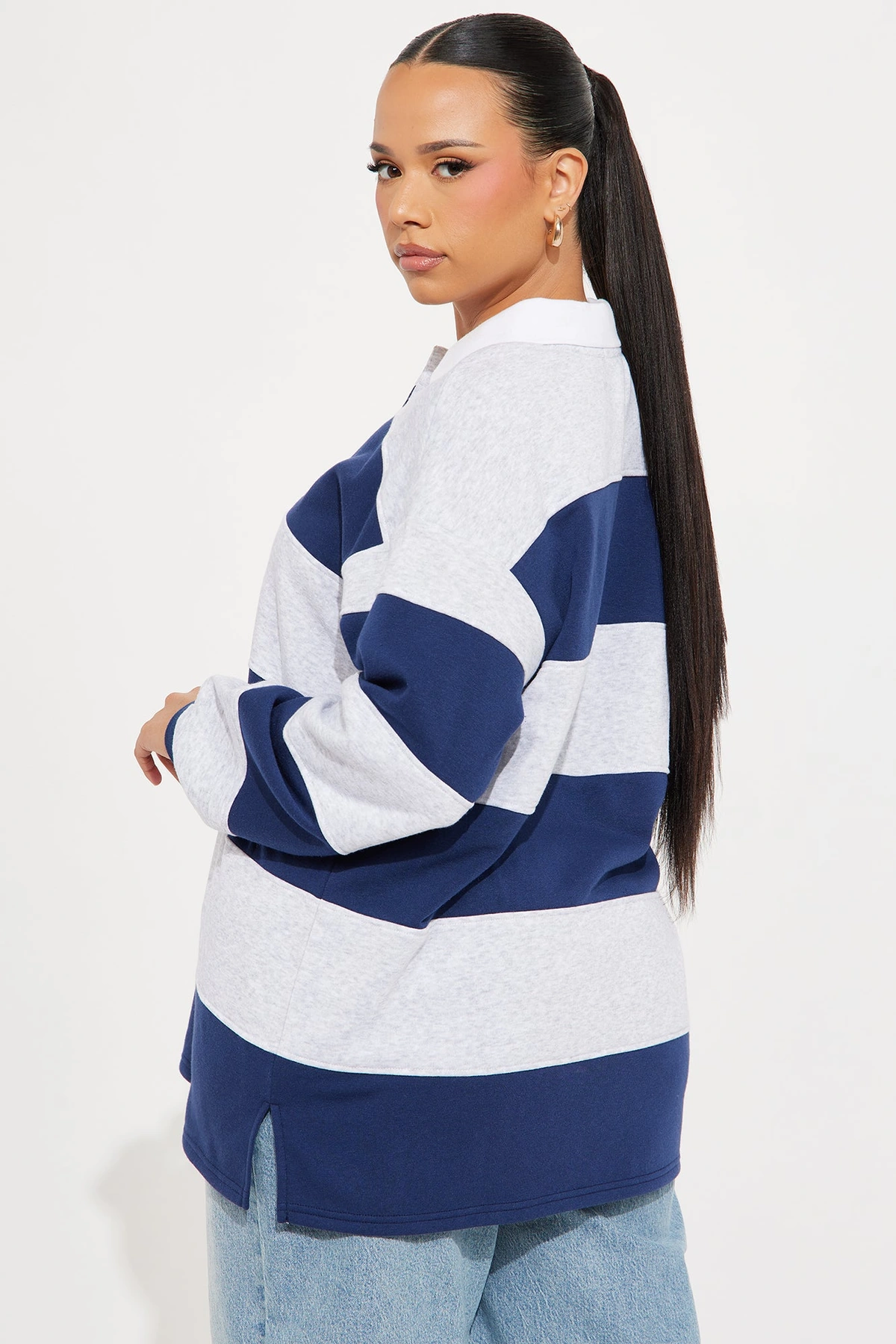 Katie Rugby Striped Polo - Navy/combo — Azul-marinho/combinação