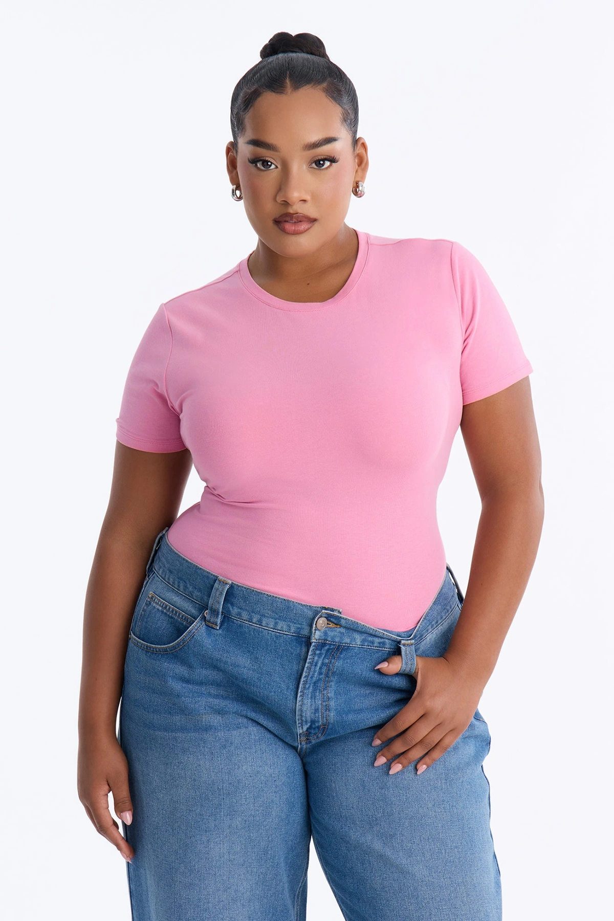 My Everyday Crew Neck Tee - Light Pink — claro Rosa