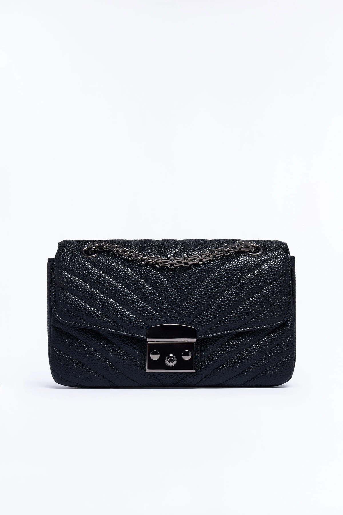 Hot Thoughts Faux Leather Handbag - Black — Preto
