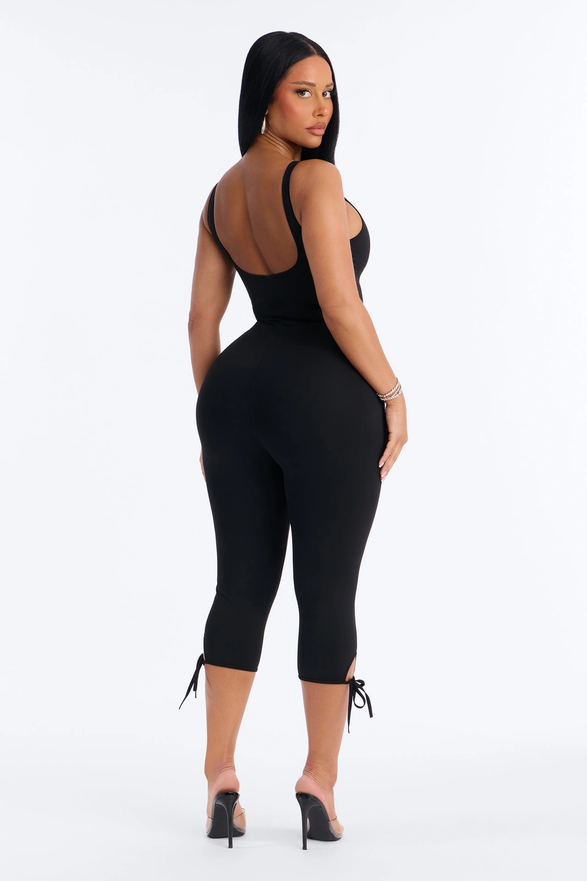 Pilates Body Capri Jumpsuit - Black — Preto
