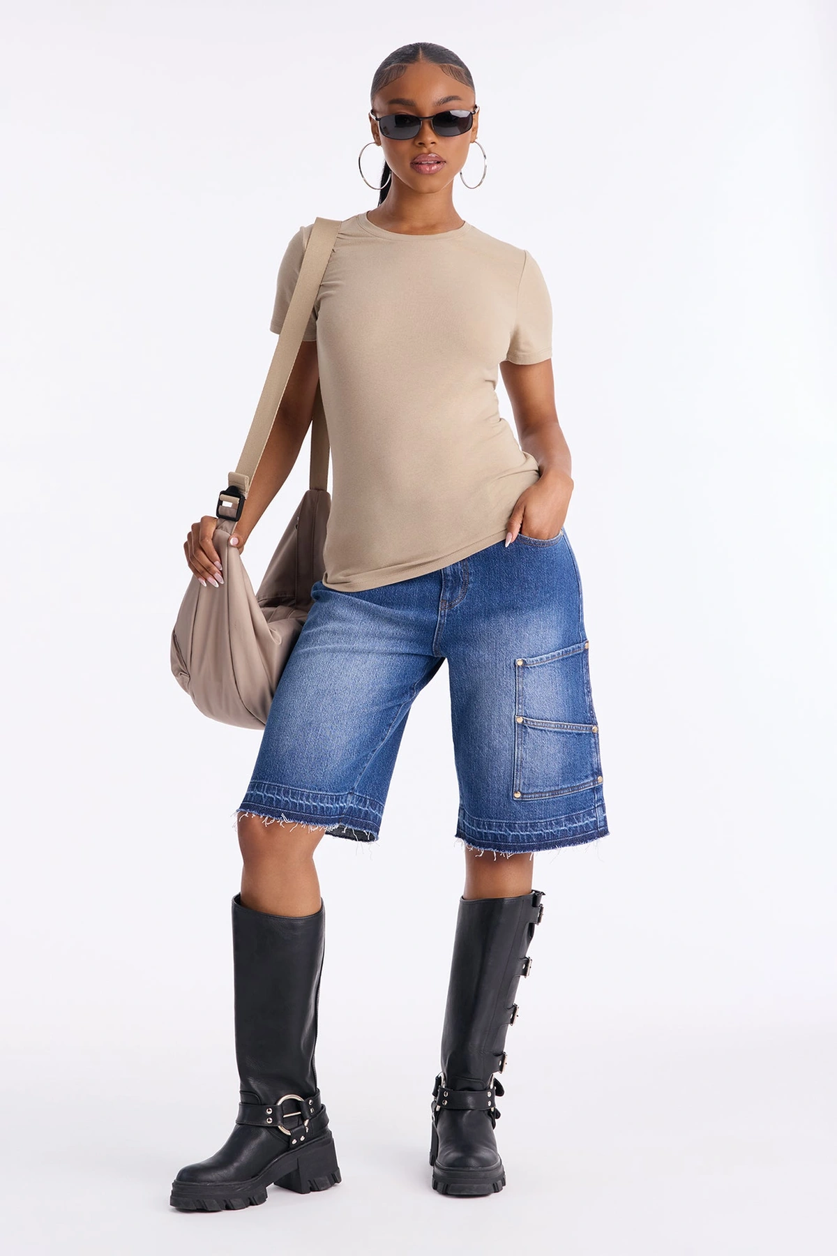 My Everyday Crew Neck Tee - Olive 1 — Verde-azeitona 1
