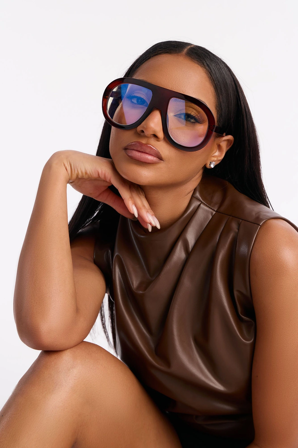 Suit Up Blue Light Glasses - Burgundy — Bordô