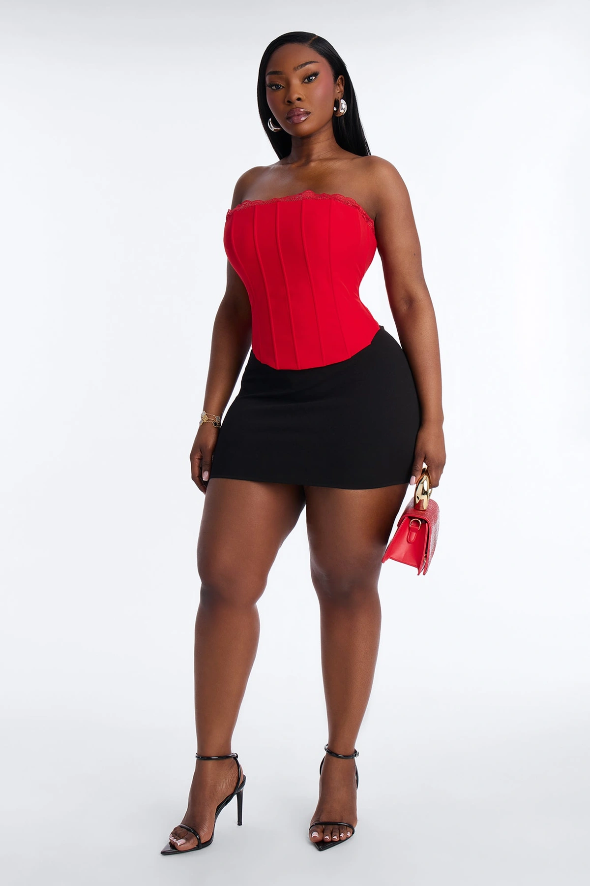 Kiss Me All Day Corset Top - Red — Vermelho