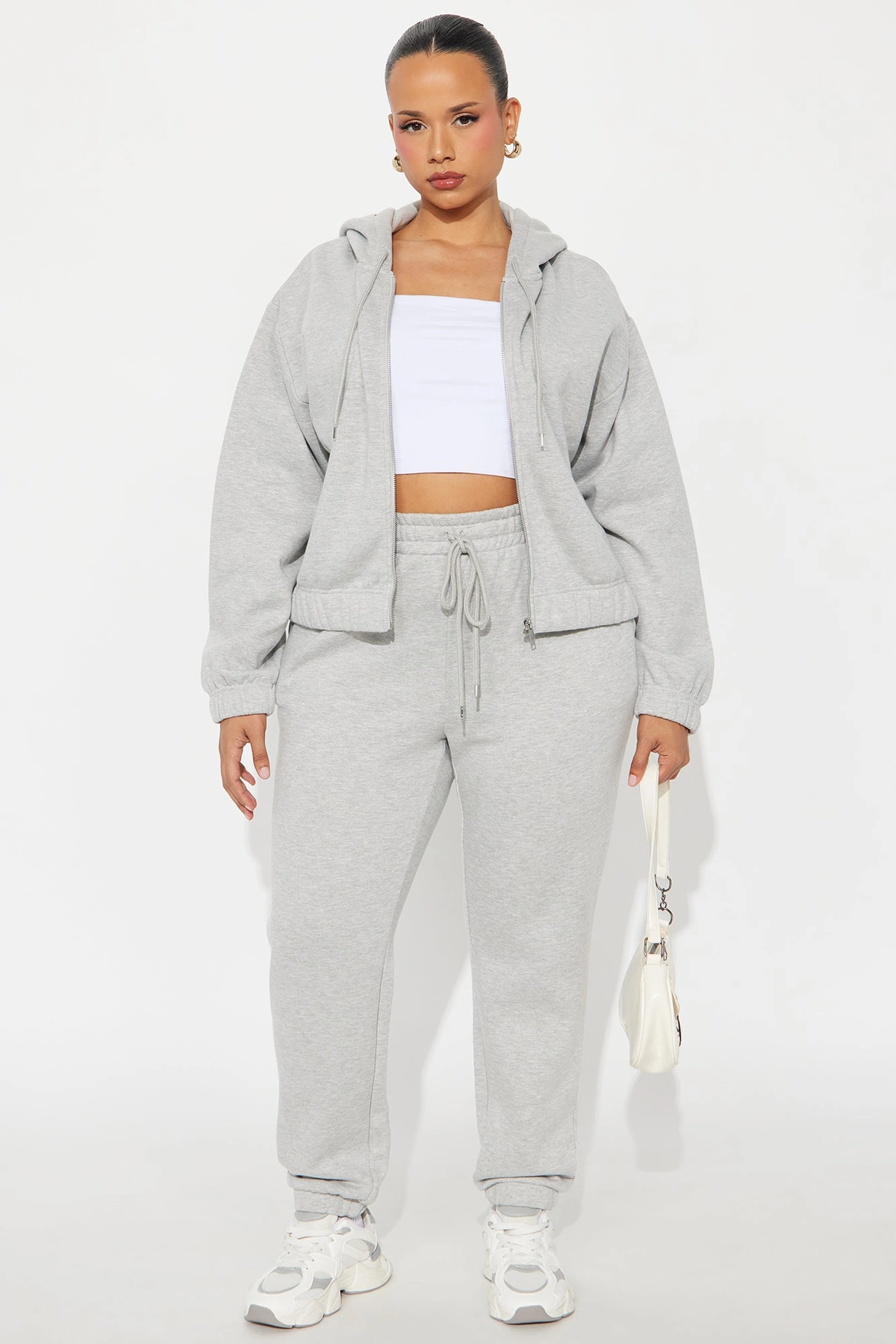 Endless Trips Fleece Jogger Set - Heather Grey — Cinzento mesclado