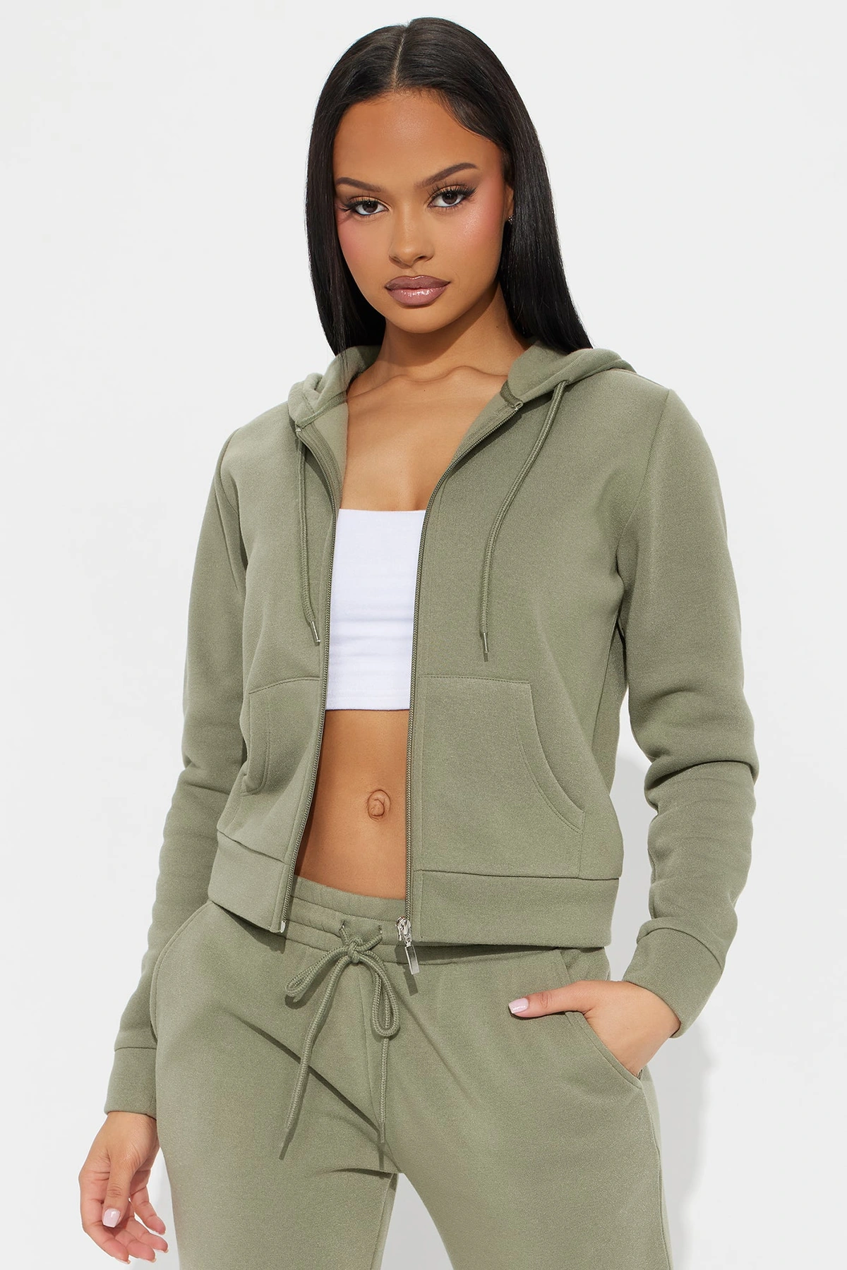 Candace Lounge Set - Olive — Verde-azeitona