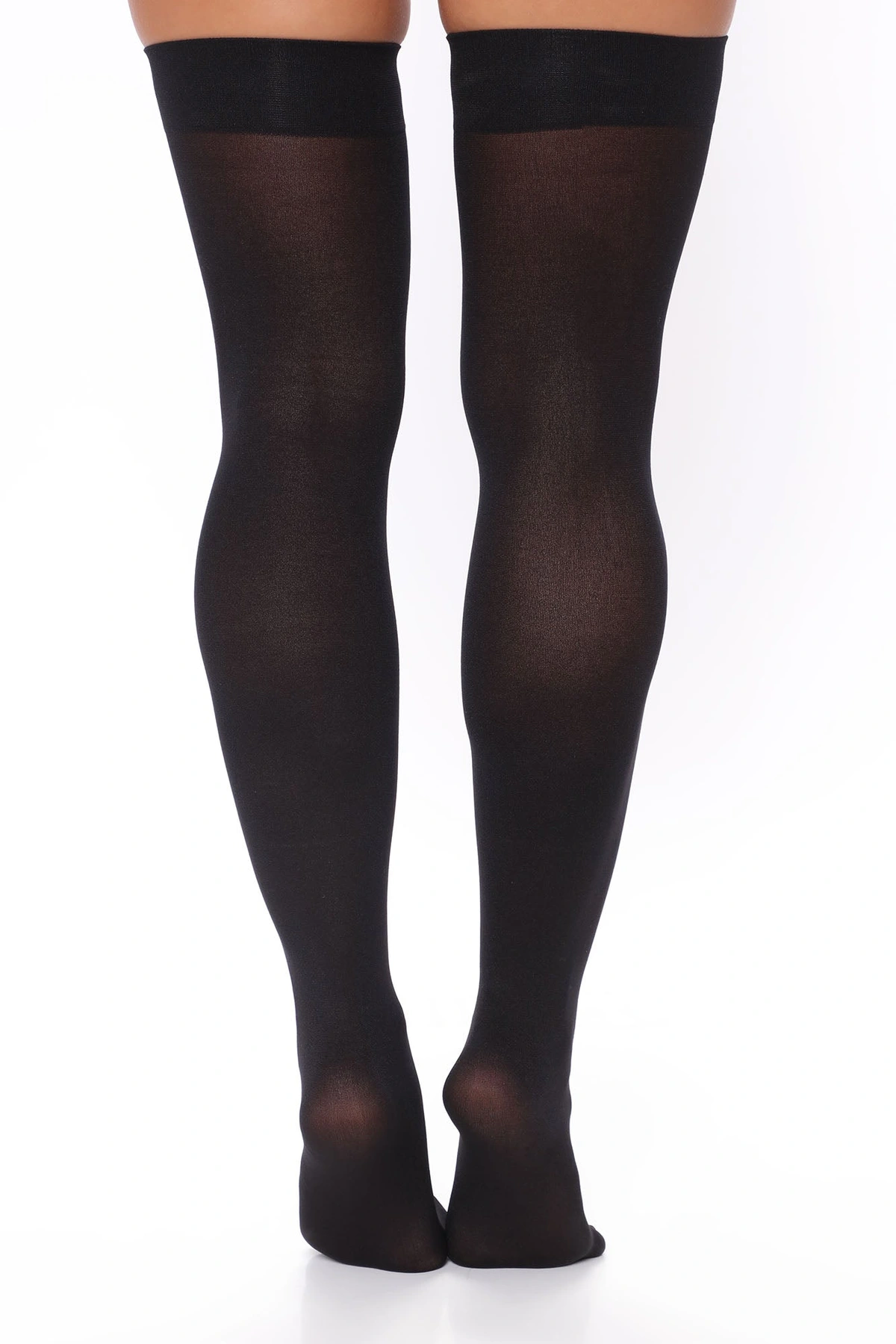 Pull Up On Me Thigh Highs - Black — Preto