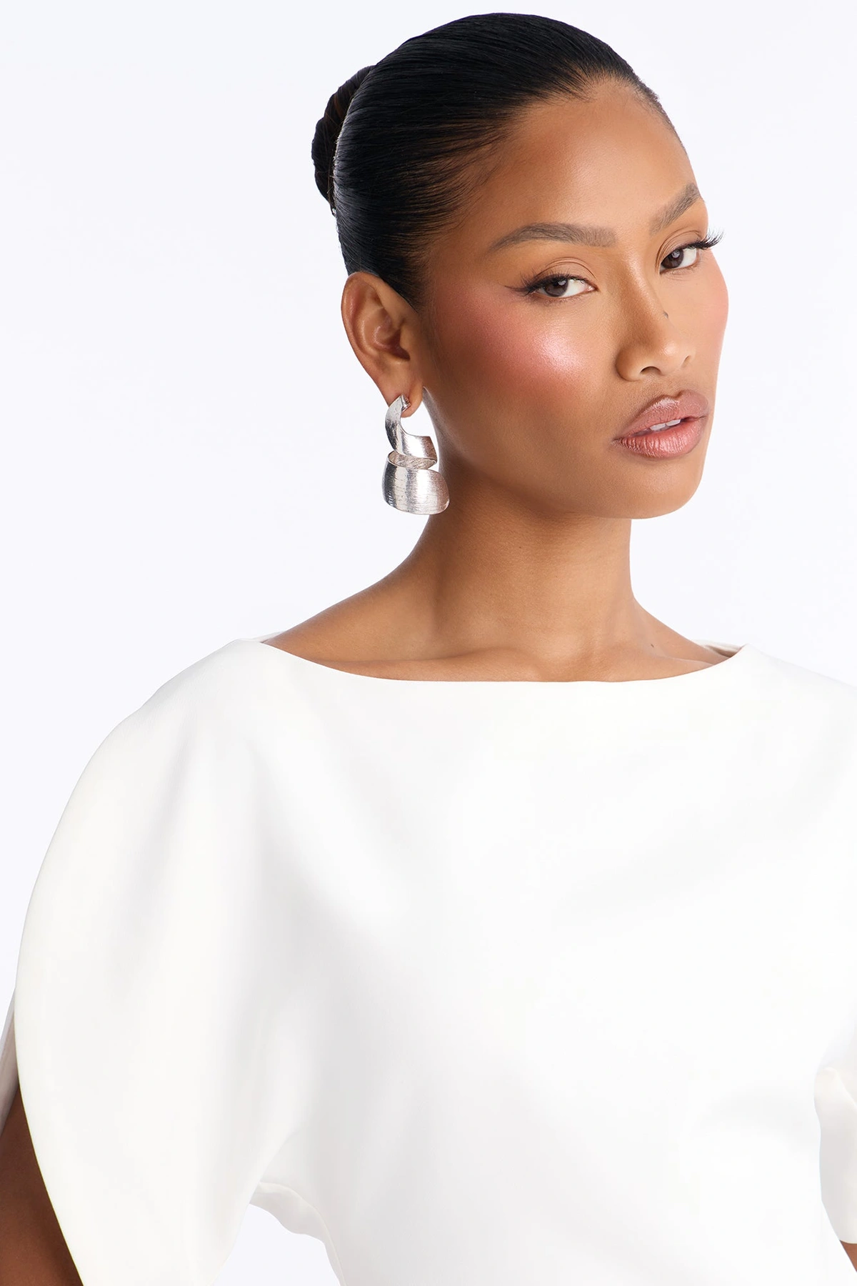 Spiral Drop Earrings - Silver — Prateado