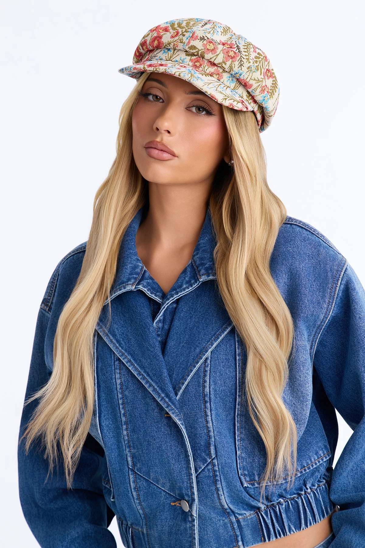 Floral Affair Cabbie Hat - Ivory/combo — Marfim/combinação