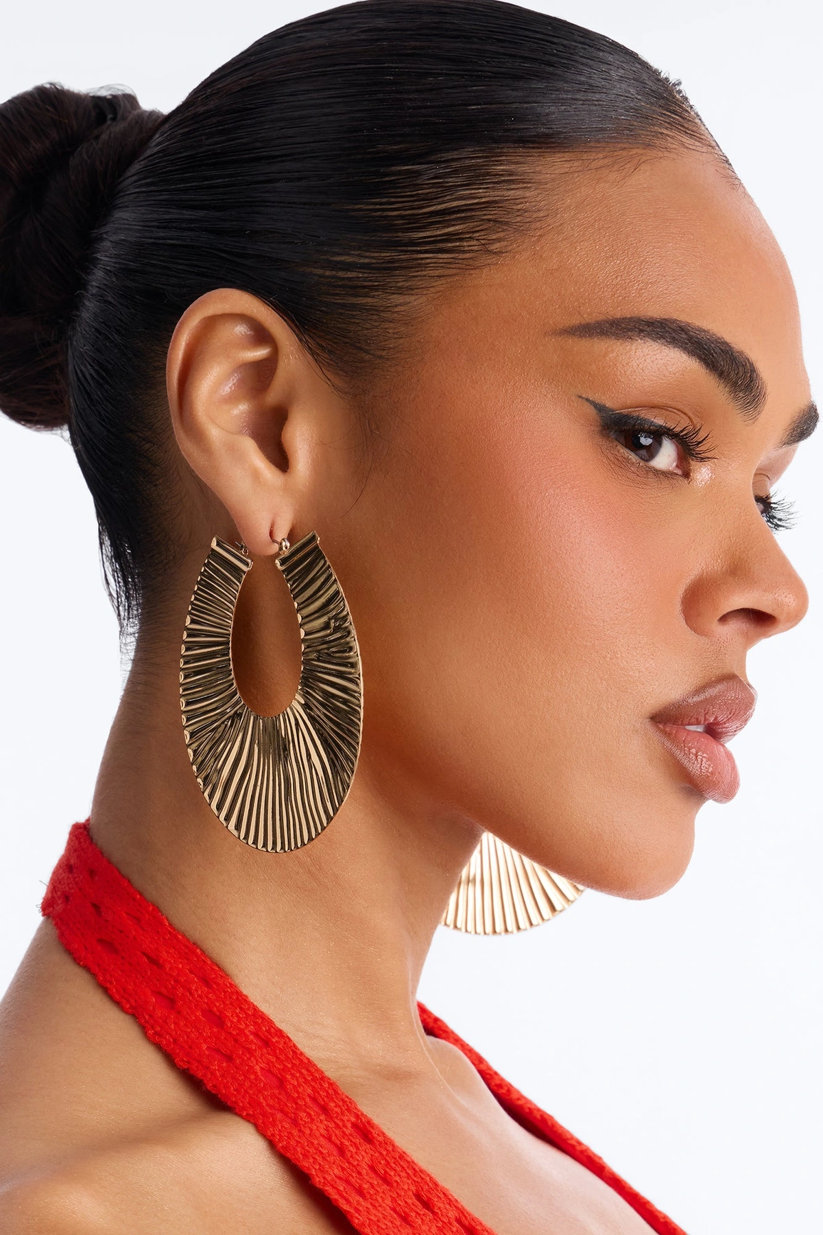 Sleek Hoop Earrings - Gold — Dourado