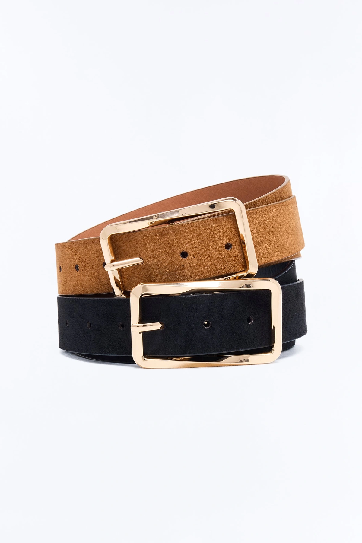 She's A Pro Faux Leather 2 Piece Belt Set - Black/combo — Preto/combinação